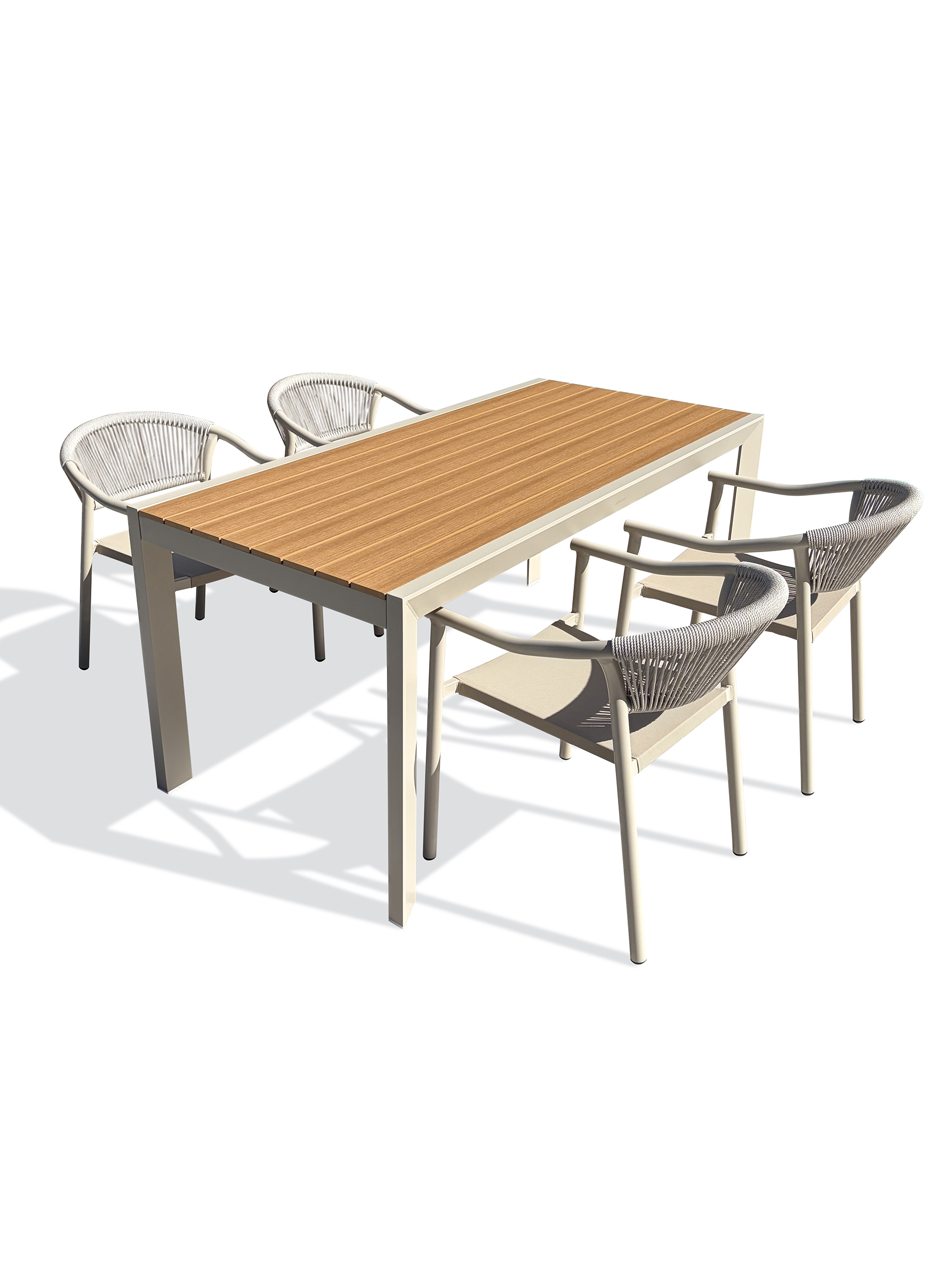 Ensemble repas de jardin en aluminium TONGA, DCB GARDEN