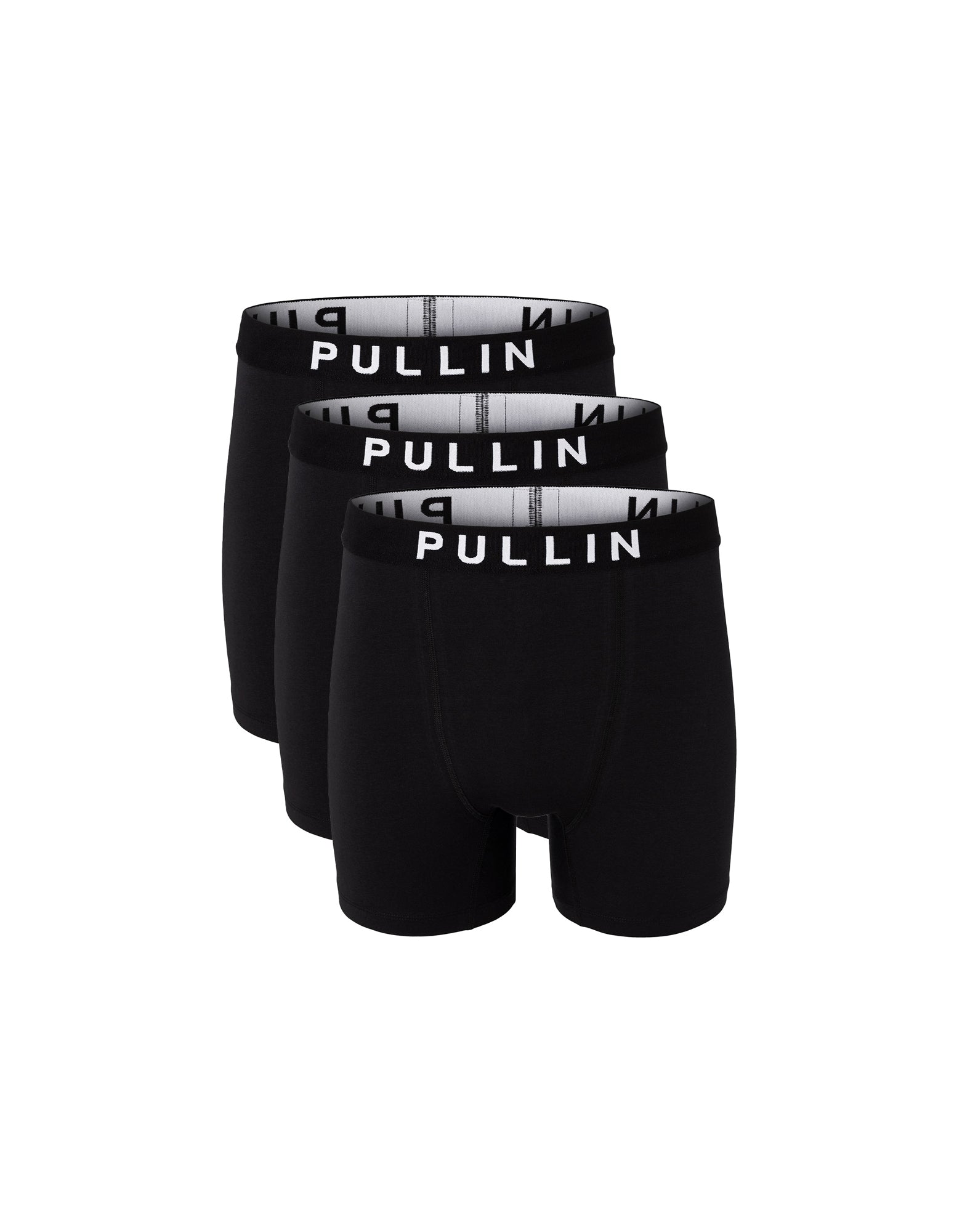 Lot 3 Boxers Longs Coton Noirs, PULLIN