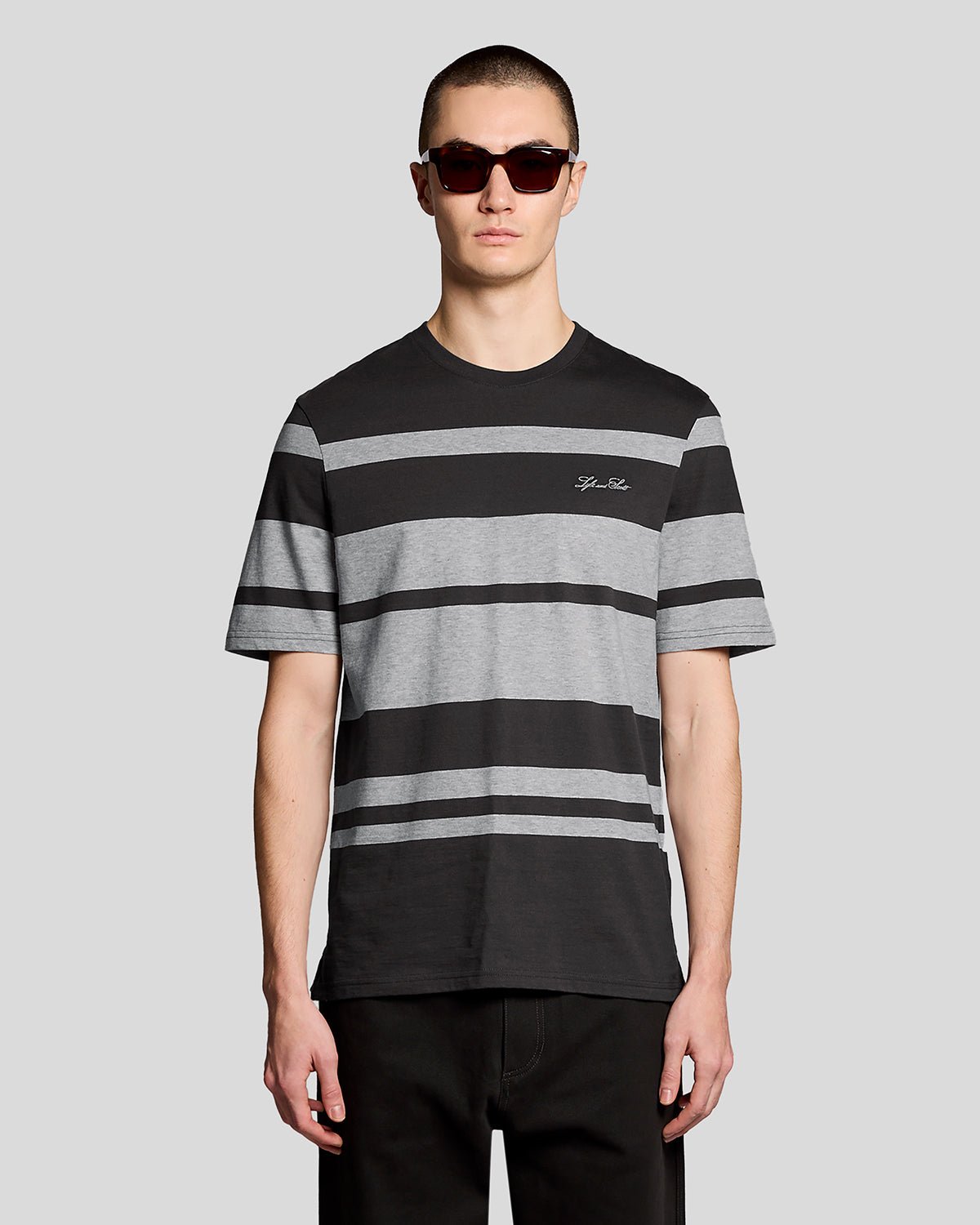 T-shirt coupe décontractée à rayures, LYLE & SCOTT