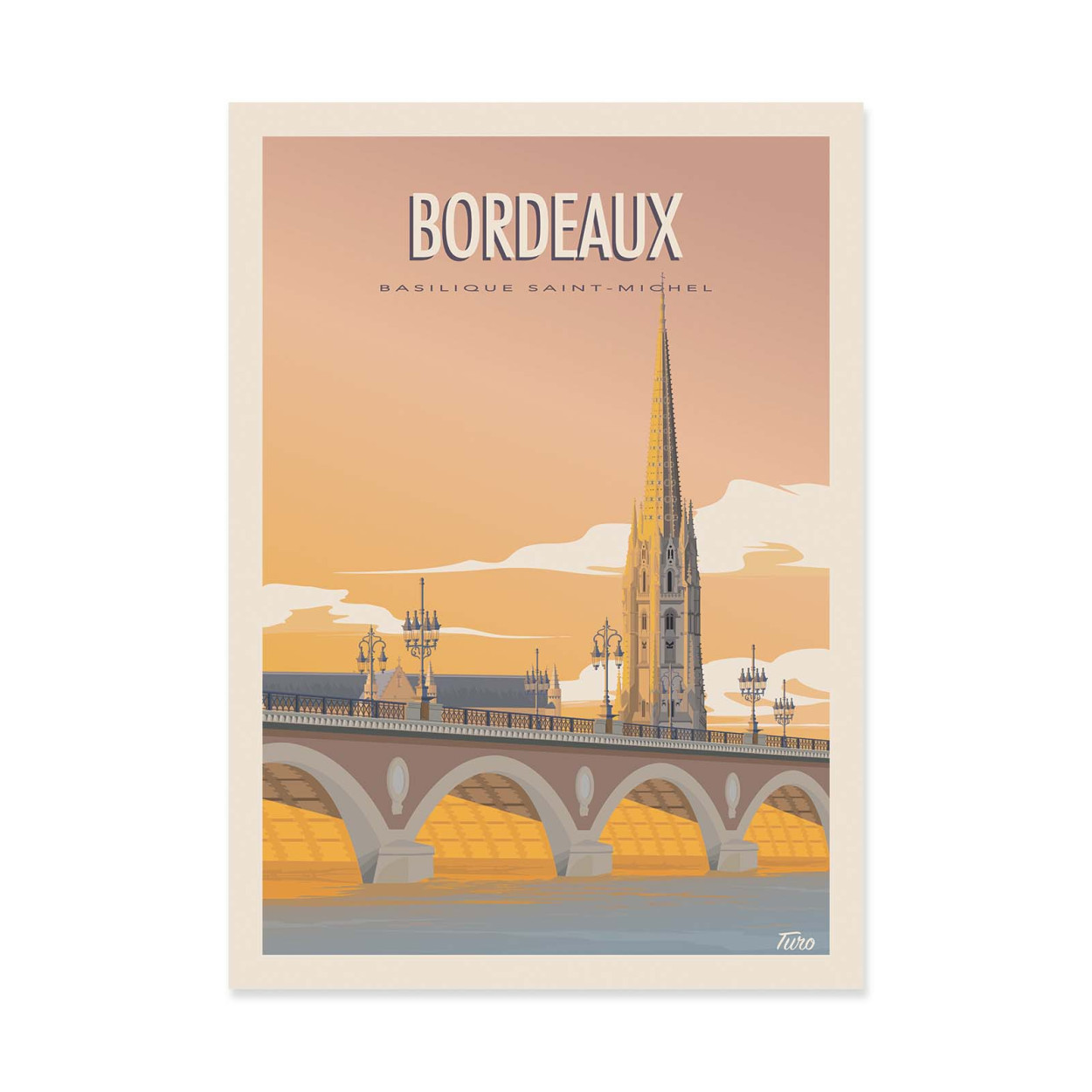 Affiche d'art - Bordeaux - TuroMemoriesStudio, WALL EDITIONS