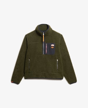 Veste Polaire Vintage Superdry Pour Homme - Fermeture éclair Complète - Coupe Décontractée - Style Rétro
