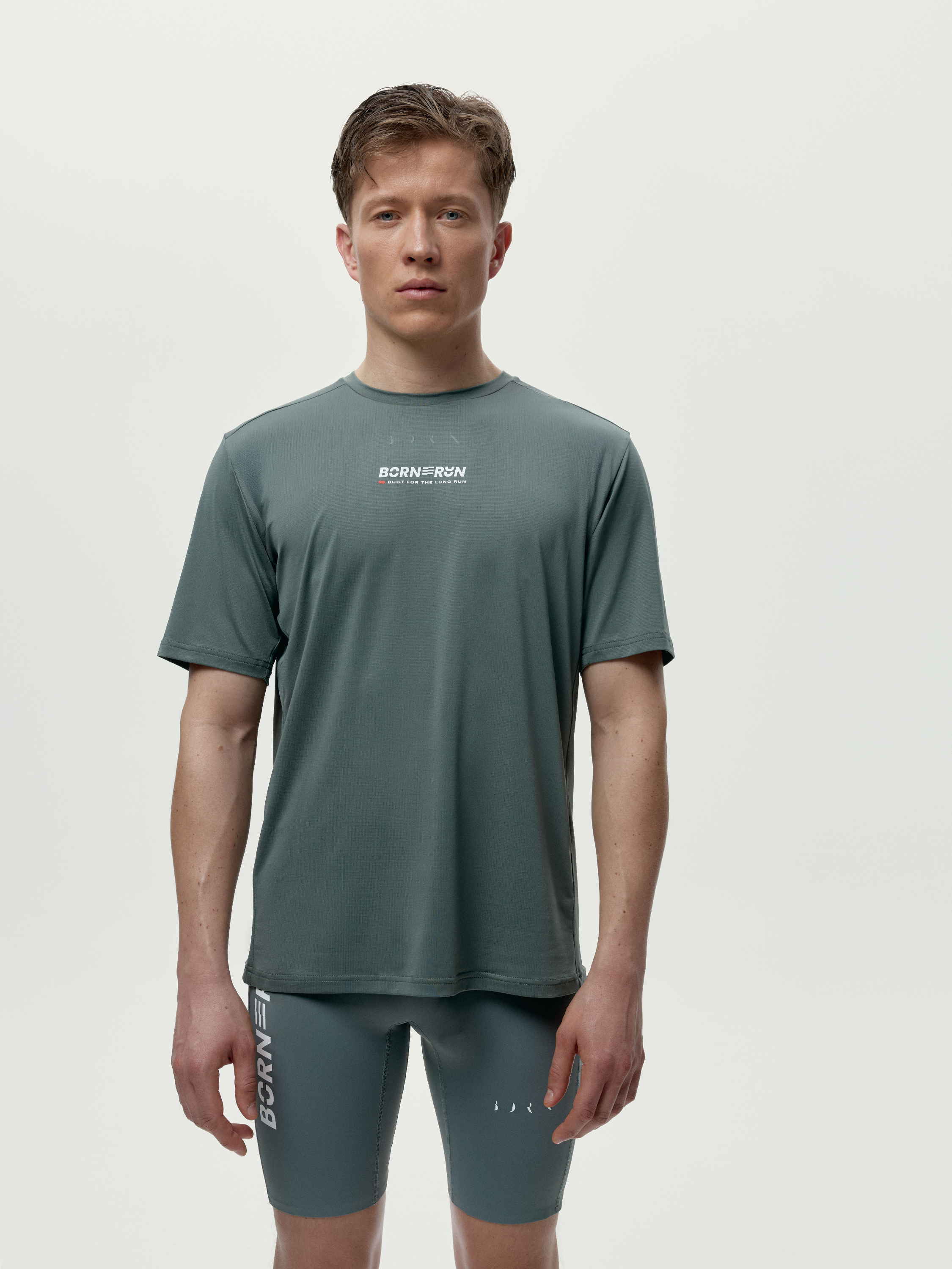T-shirt de sport homme Bering Run Manches courtes détails réfléchissants, BORN