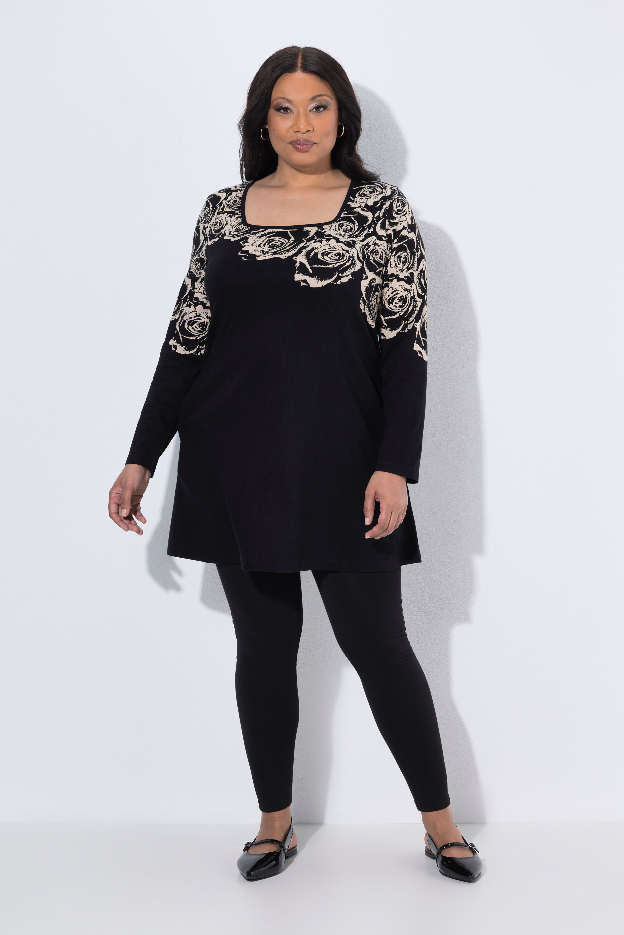 T-shirt long à motif, ULLA POPKEN