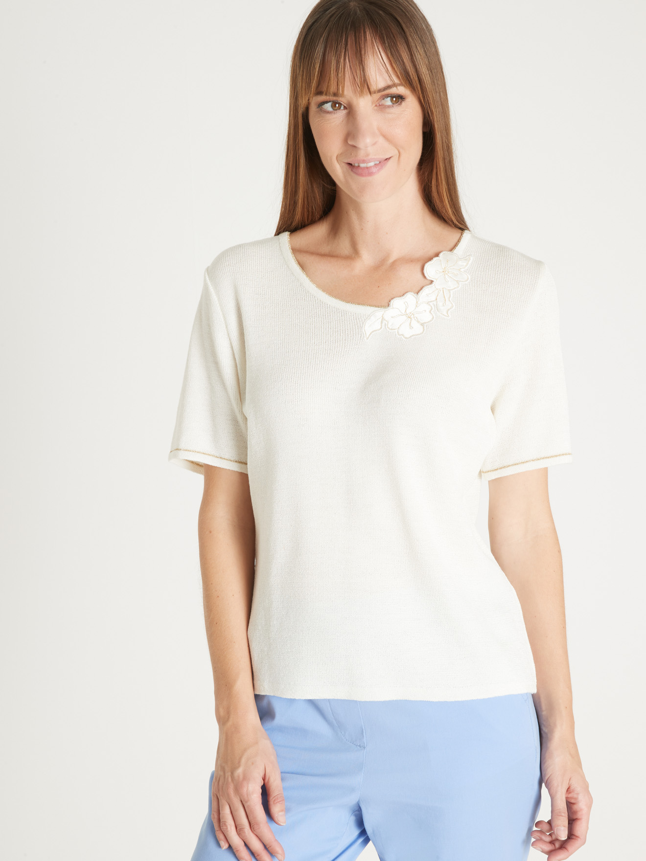 Pull avec broderies, DAXON