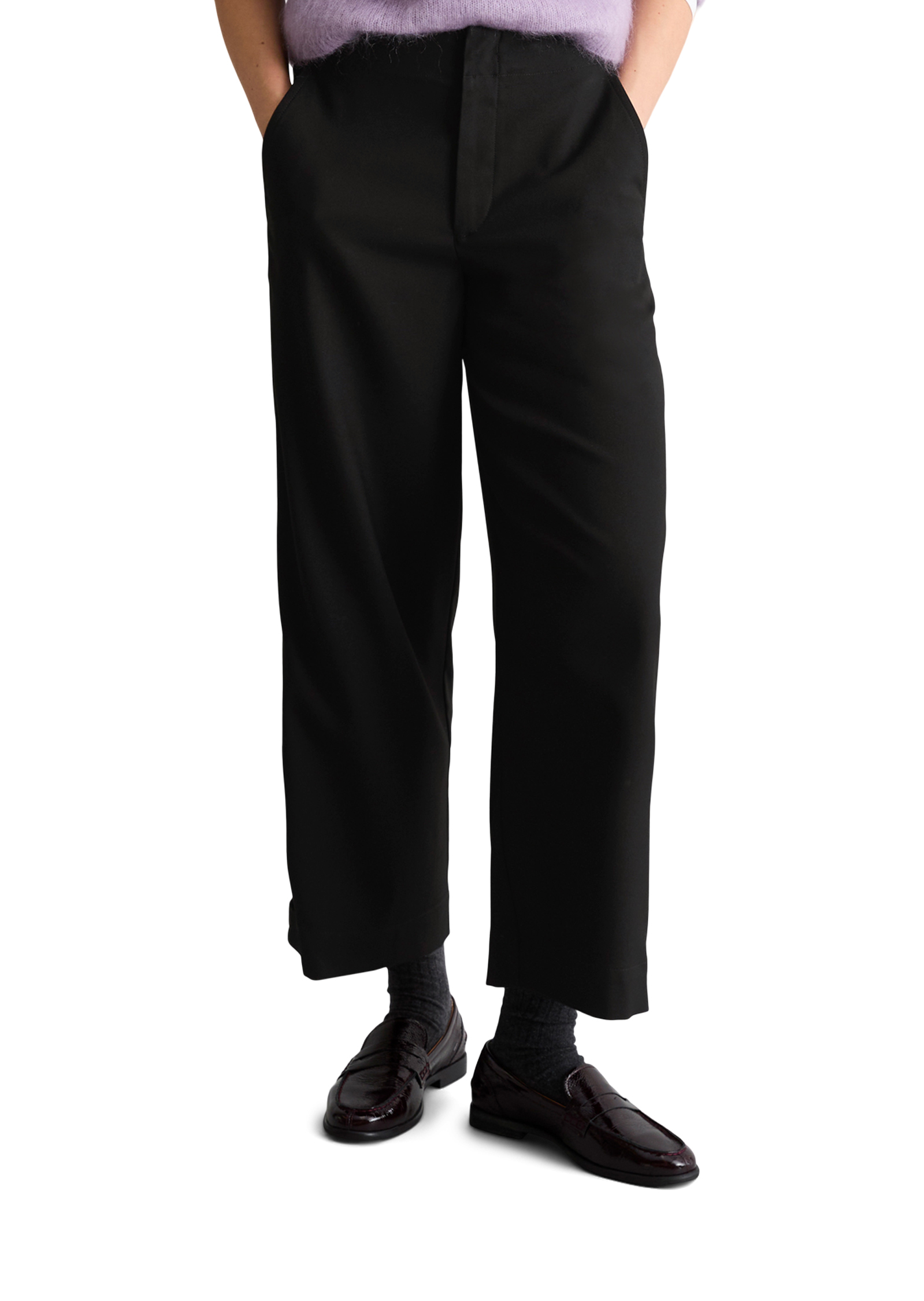 Pantalon ample en polyester recyclé, viscose et élasthanne, MARC O’POLO DENIM