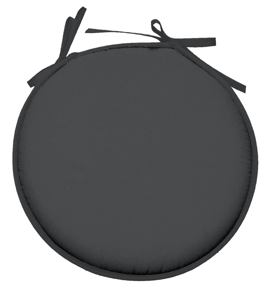 Galette ronde en polyester couleur uni, EDEN