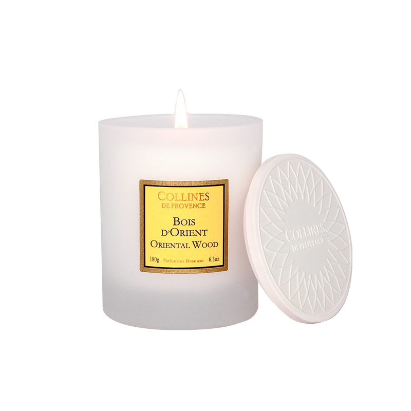 Bougie Parfumée Cire Végétale BOIS D'ORIENT, COLLINES DE PROVENCE