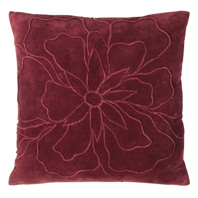 Angeles Floral Cotton Velvet Filled Cushion 45x45cm SO'HOME