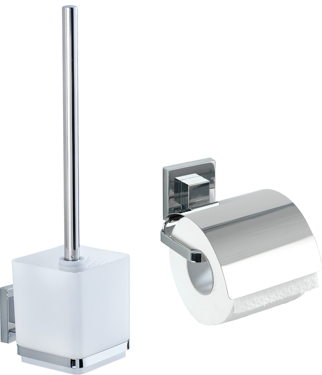 Set Dérouleur papier et Brosse WC QUADRO, WENKO