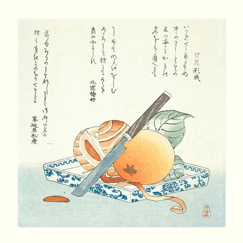 Illustration japonaise Ukiyo-e Fruits, THE DYBDAHL CO