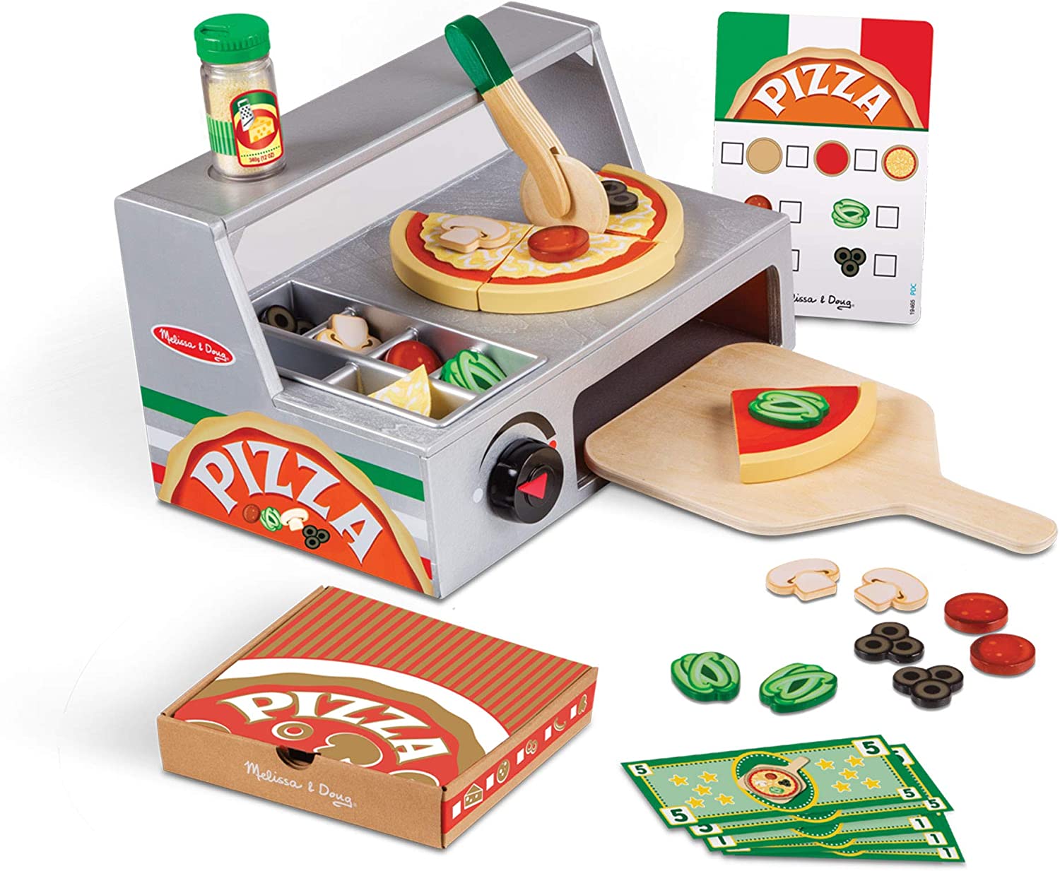 Comptoir a pizzas en bois Melissa Doug La Redoute