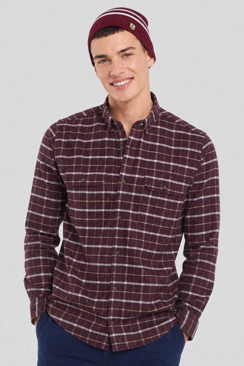 Chemise à carreaux ERTEAM, BERMUDES