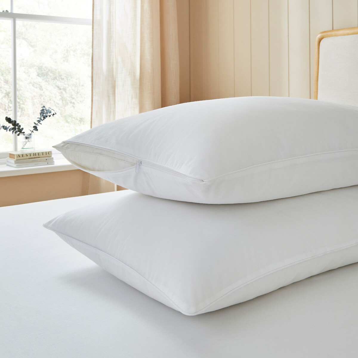 Pure Cotton Pillow Protector Pair, THE FINE BEDDING COMPANY