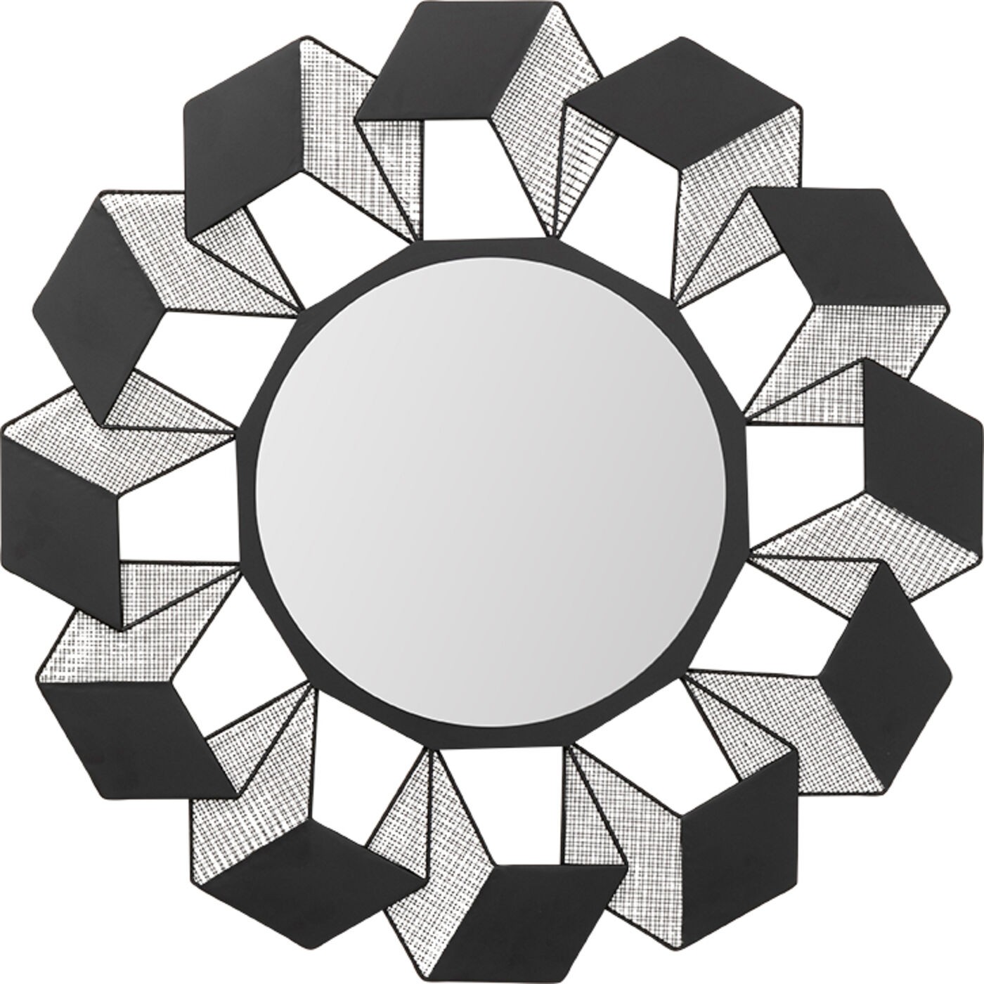 Miroir en acier 70cm, CUBES, KARE DESIGN