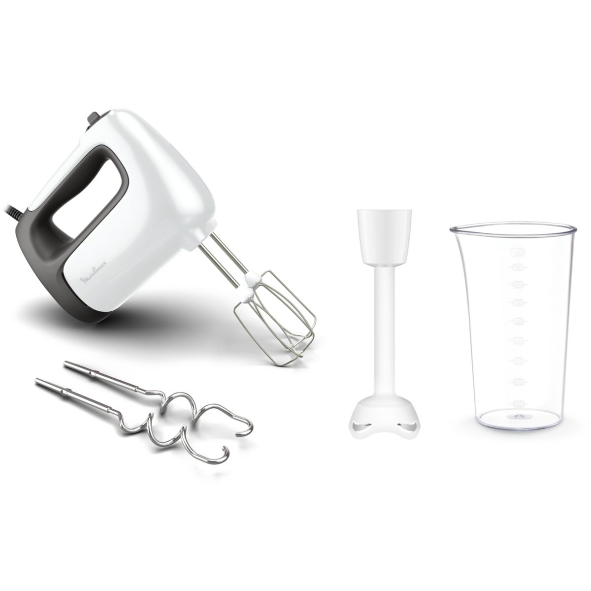 Batteur PREP'MIX+ 500W HM461110 + 2 accessoires, MOULINEX