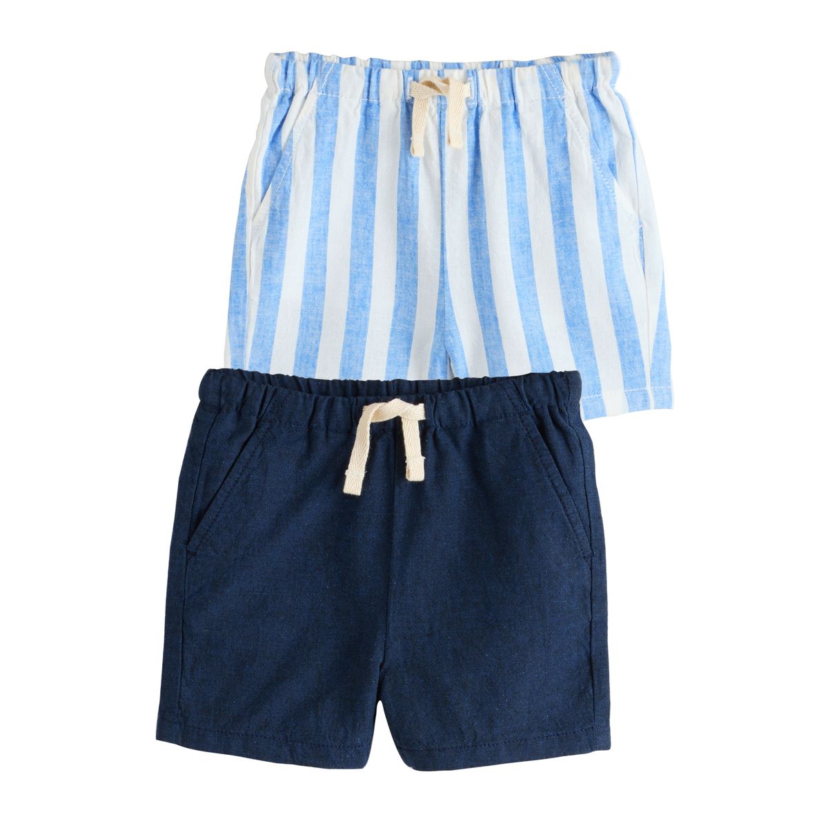 Short en lin mélangé, lot de 2, NEXT