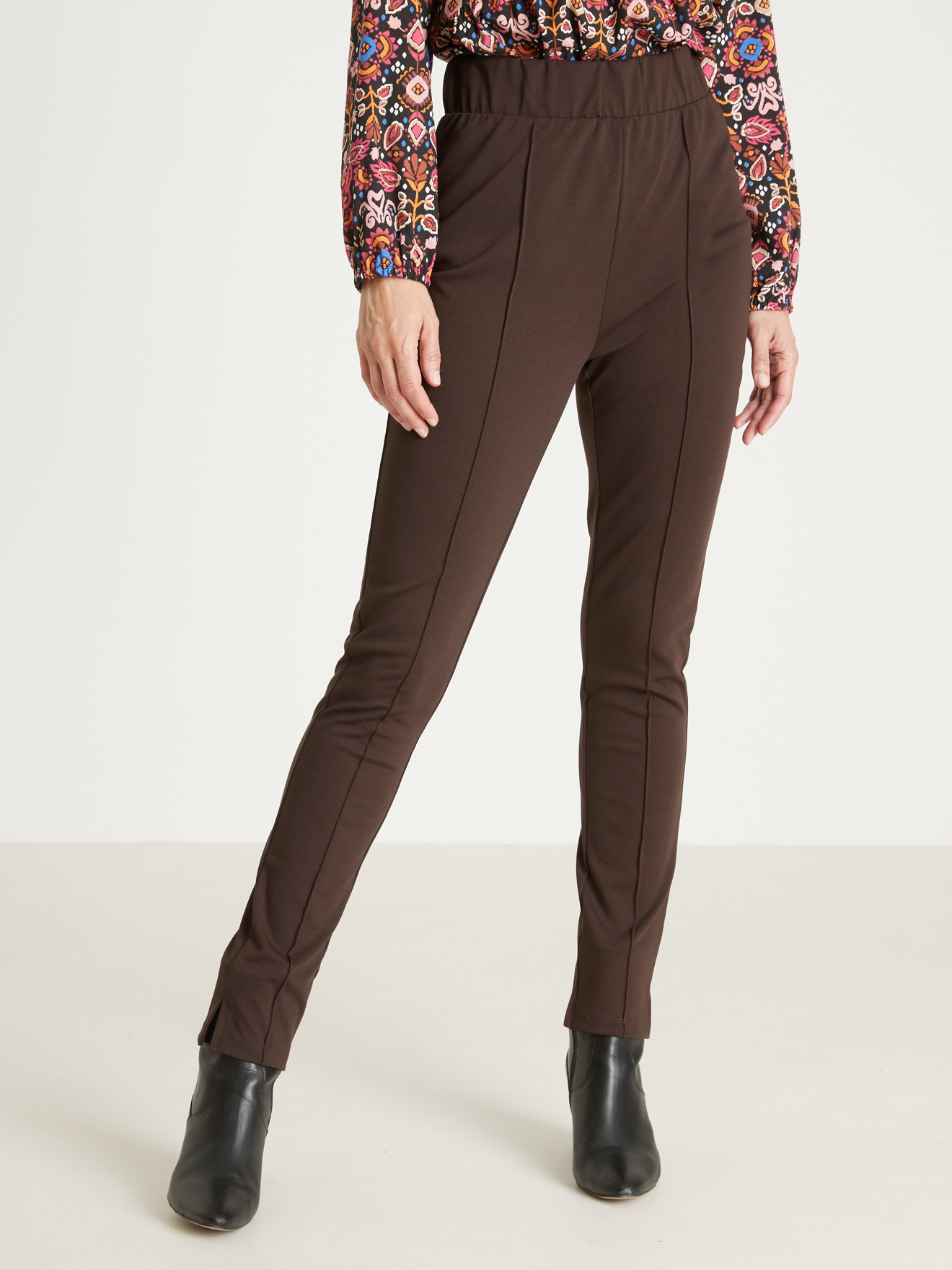 Pantalon droit élastiqué en maille milan, DAXON