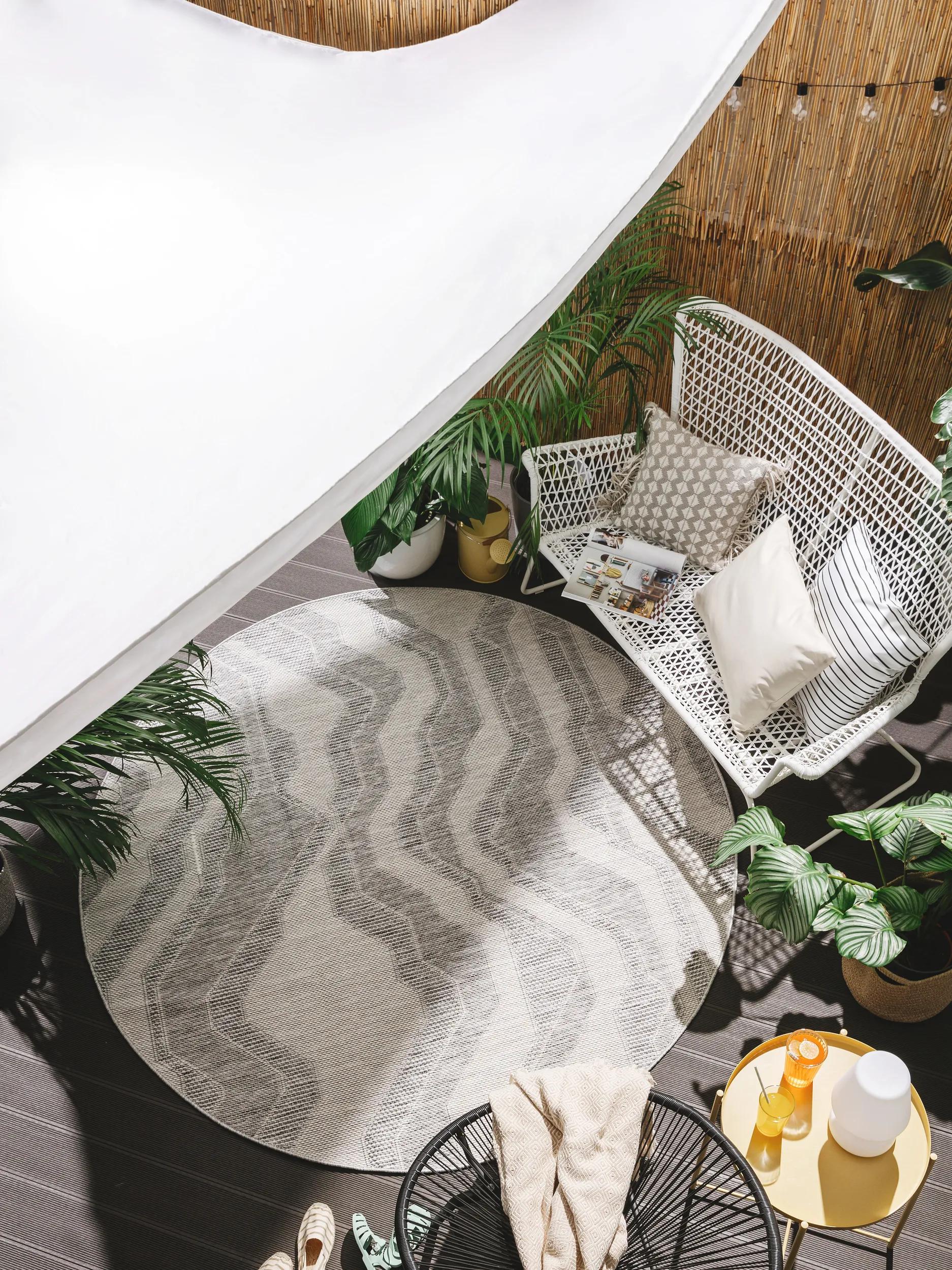 Tapis rond d'extérieur & intérieur BRONCO, BENUTA