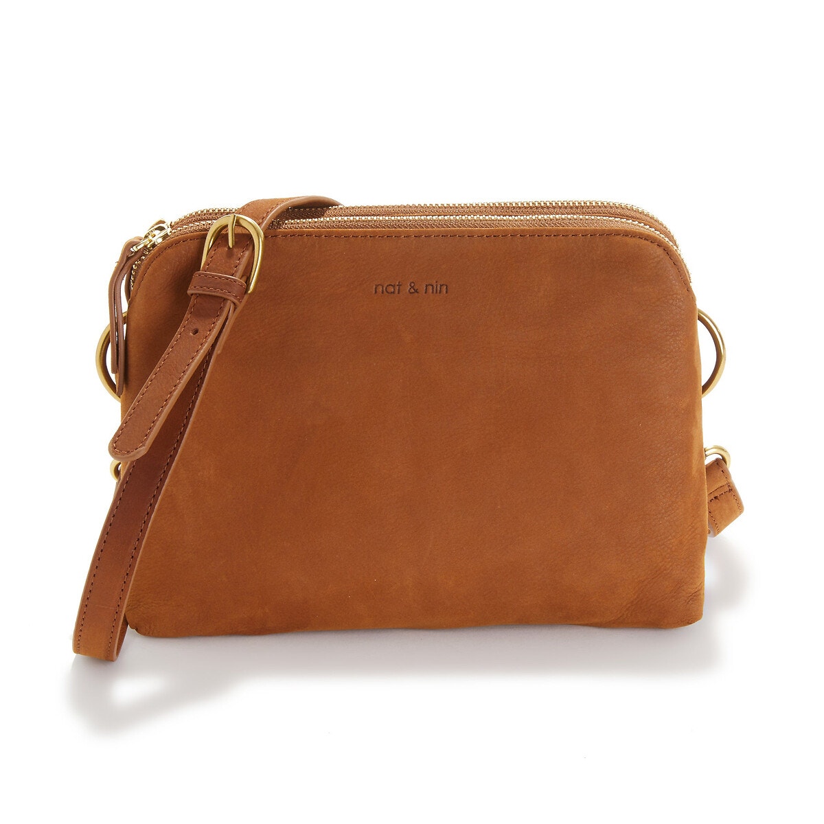 Sac main double compartiment en cuir nael Nat Nin La Redoute