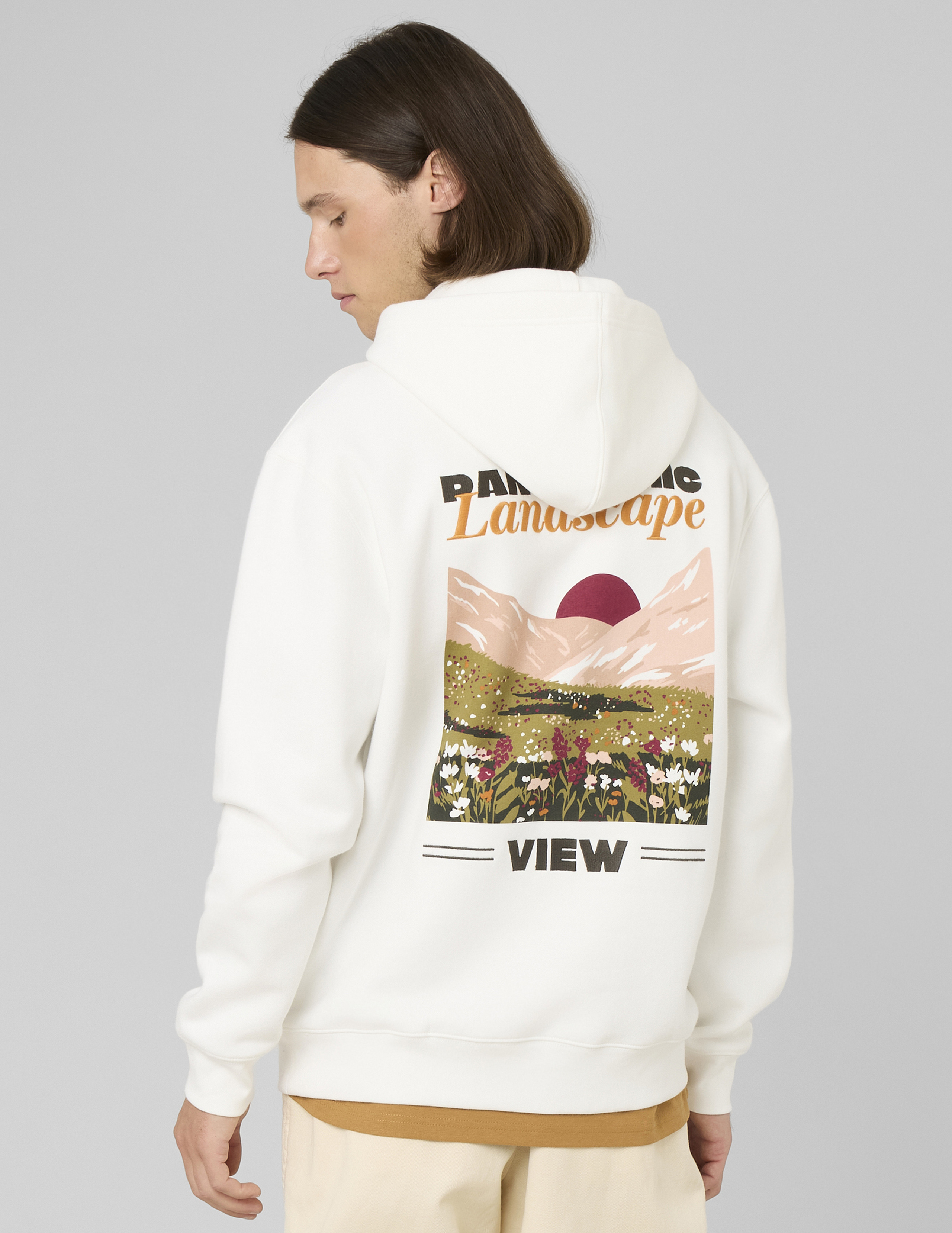 Sweat à capuche imprimé devant / dos, BZB