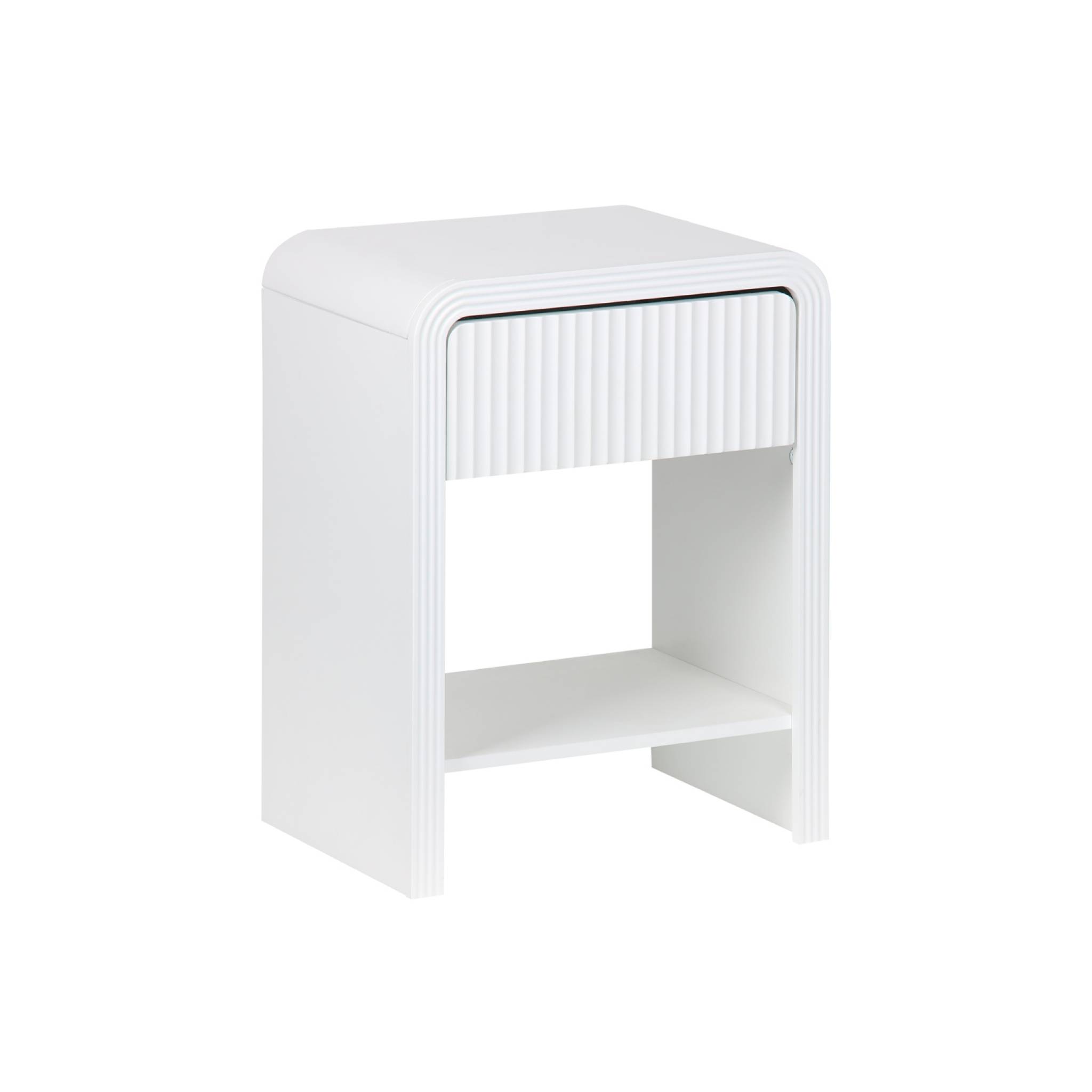 Table de chevet décor bois rainuré 1 tiroir JULIA, SWEEEK