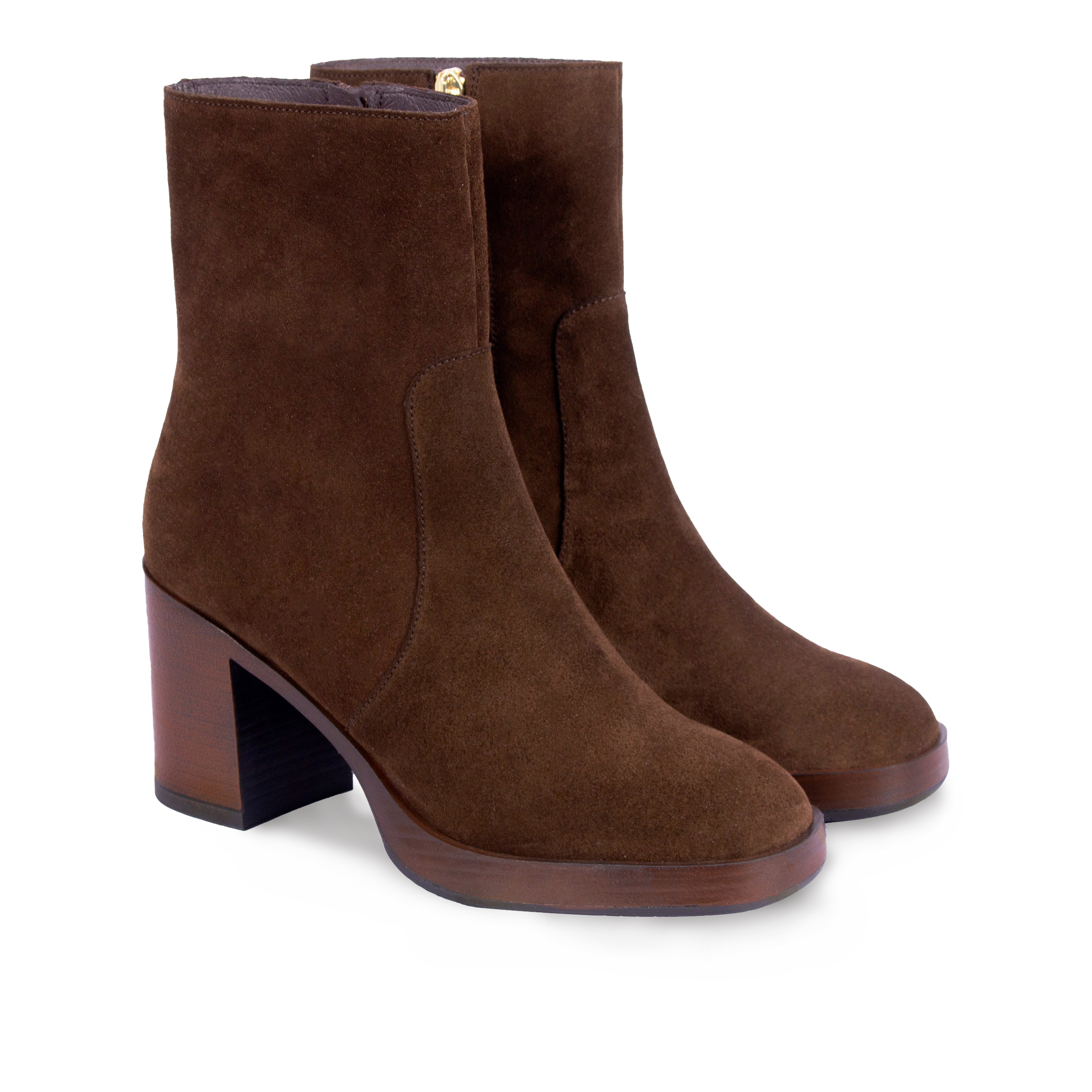 Bottines plateforme cuir daim, JULES & JENN
