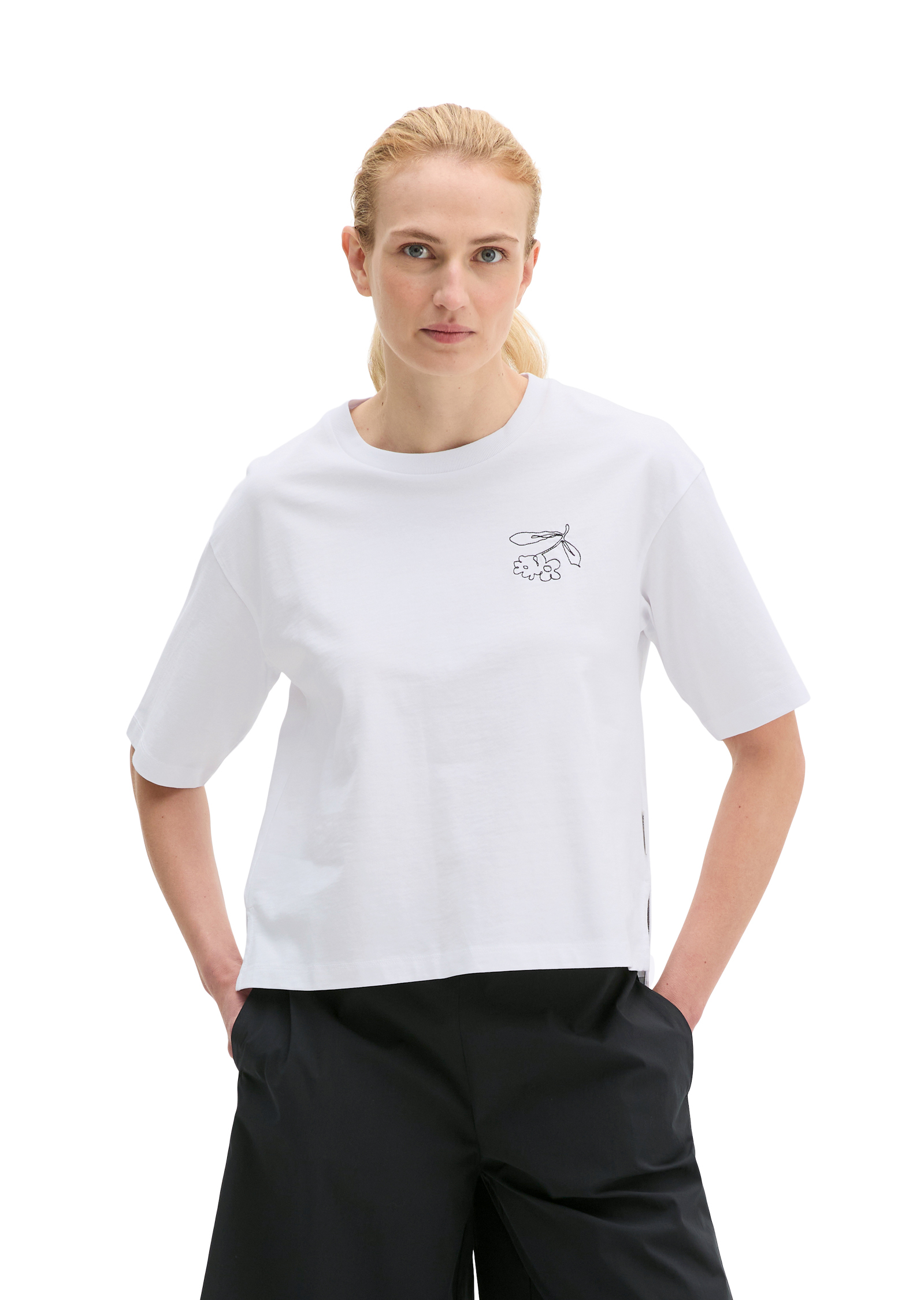 Sweat-shirt oversized boxy en single jersey doux, MARC O'POLO
