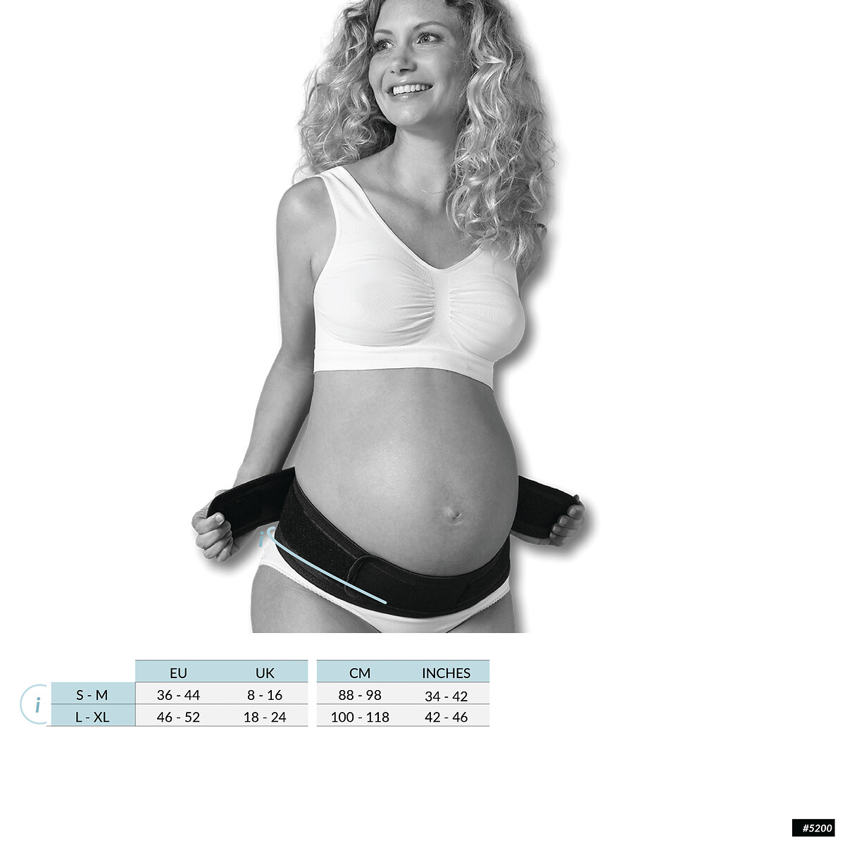 Carriwell Maternity Support Band - Black(Extra Large XL) for Mums - Peekaboo