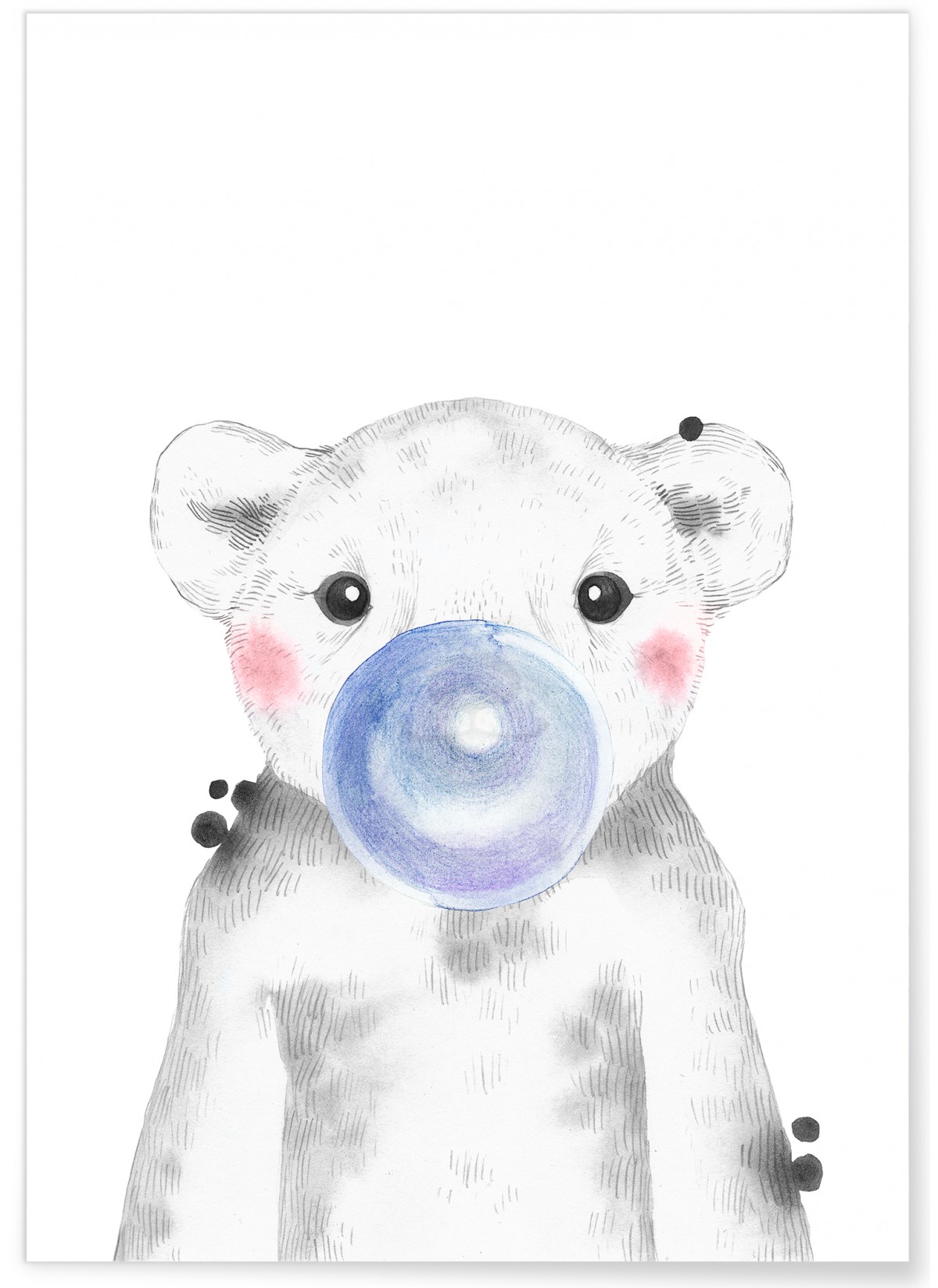 Affiche Bulle d'Ourson Bleue, L'AFFICHERIE