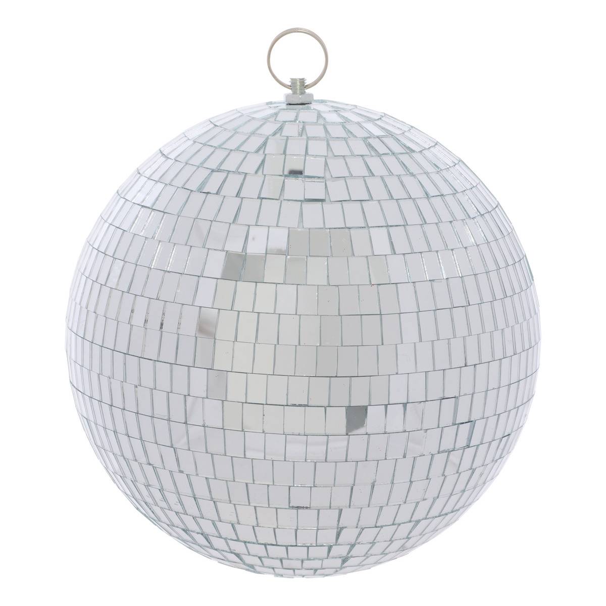 Boule de Noël disco en verre argenté D. 200 mm, FEERIC LIGHTS & CHRISTMAS