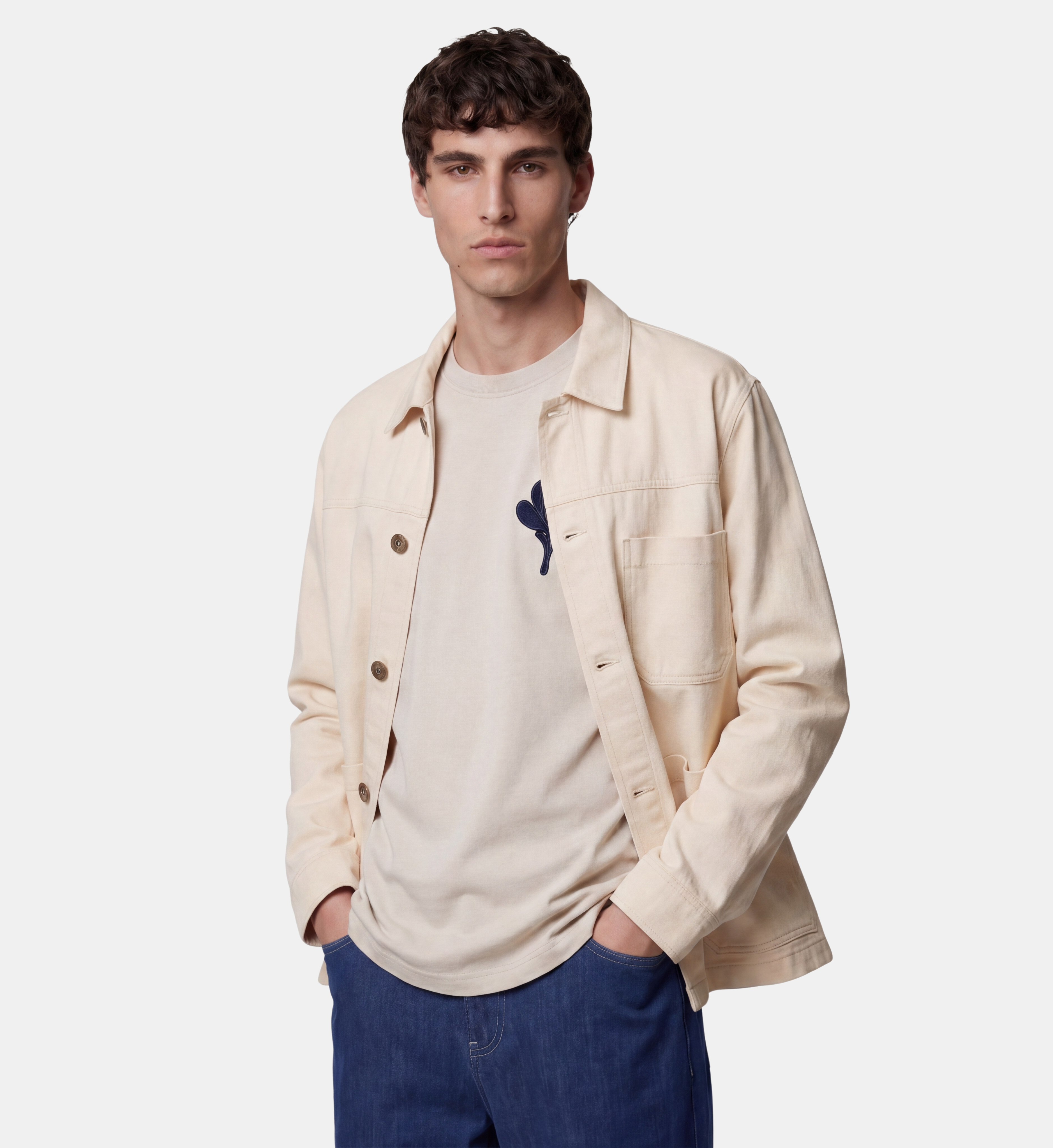 Surchemise surnim en denim coton, GALERIES LAFAYETTE