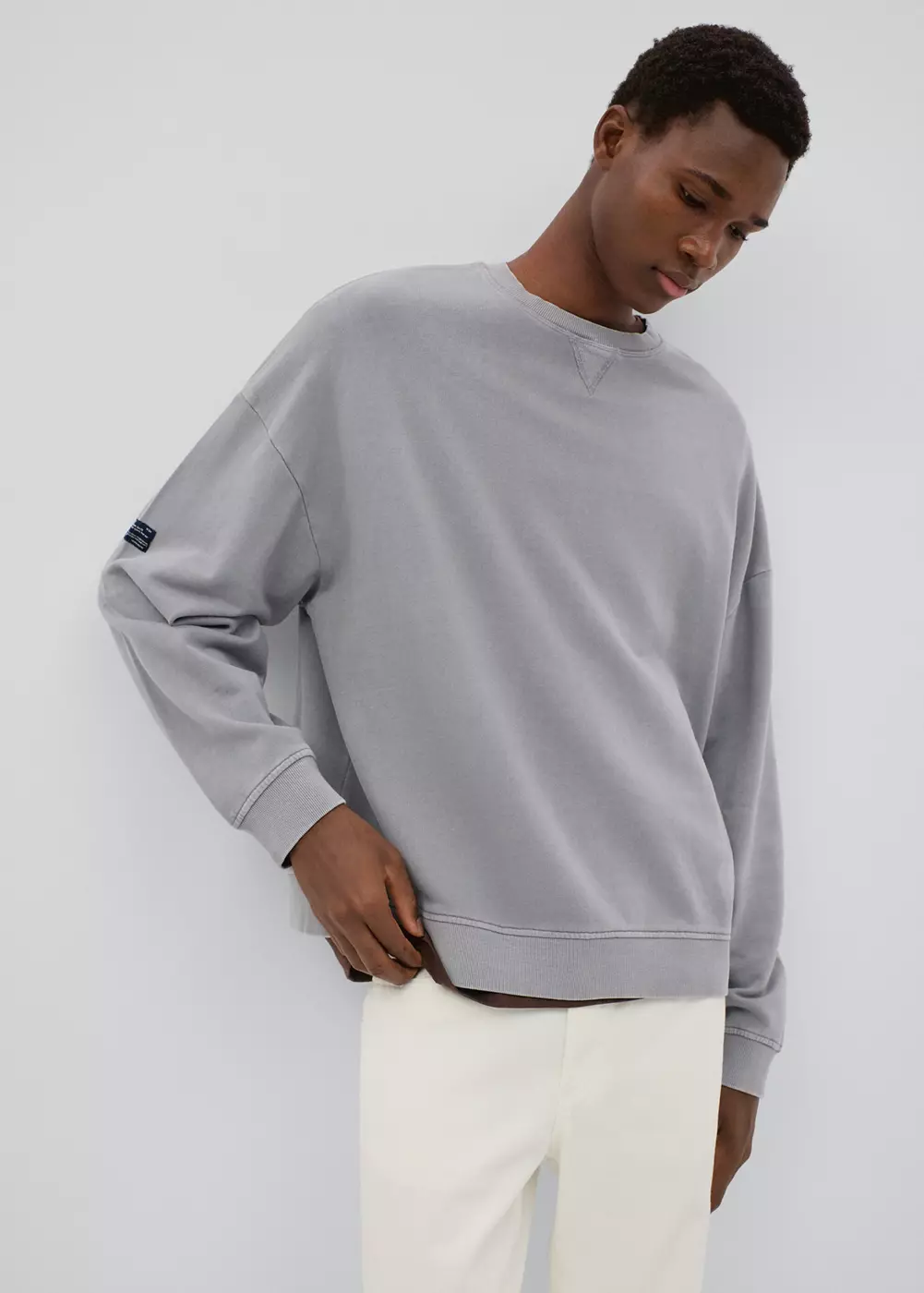 Sweat coton détail empiècement, MANGO TEEN
