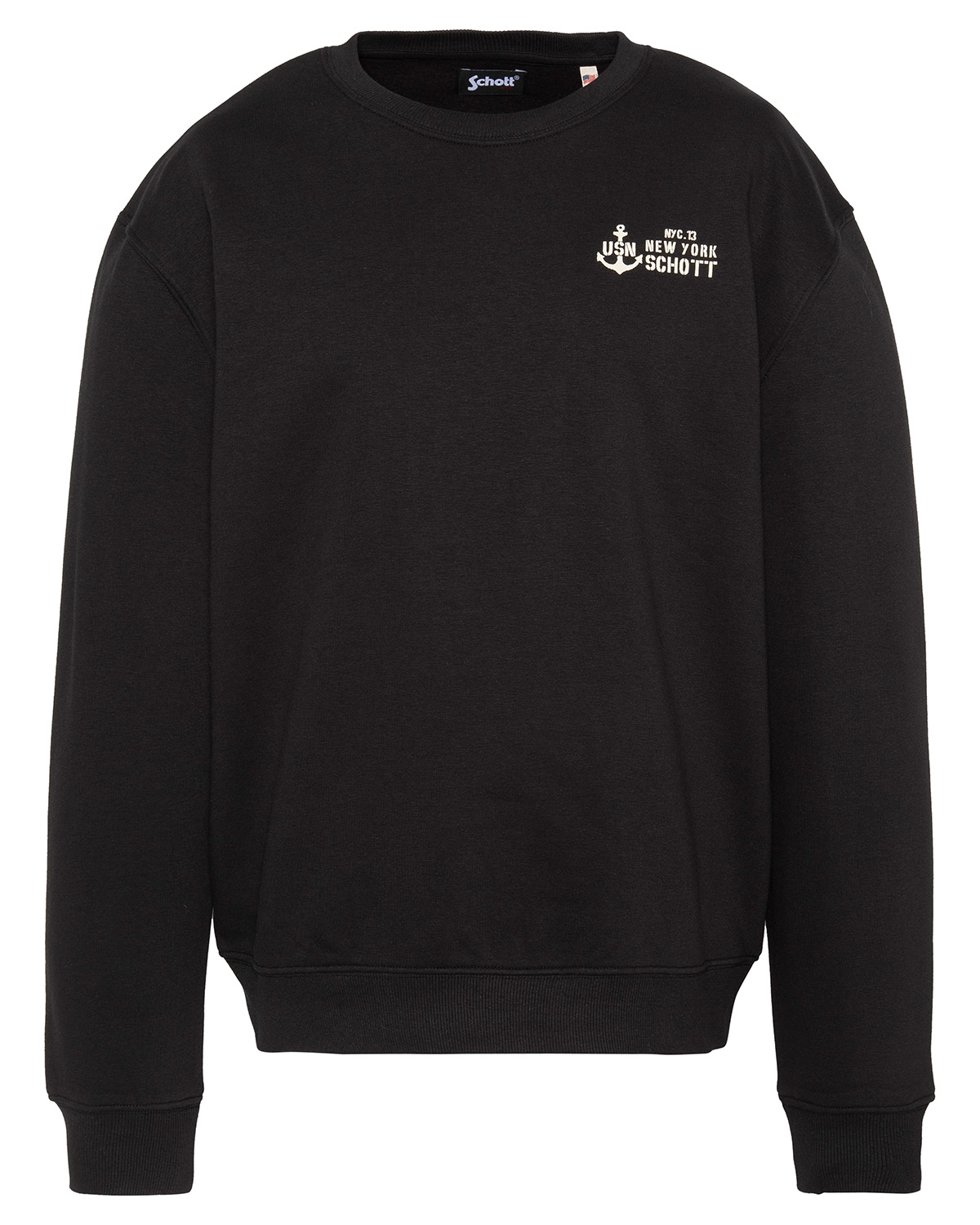 Sweatshirt col rond, SCHOTT
