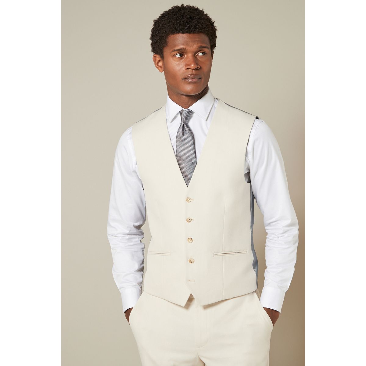 Gilet de costume texturé, NEXT