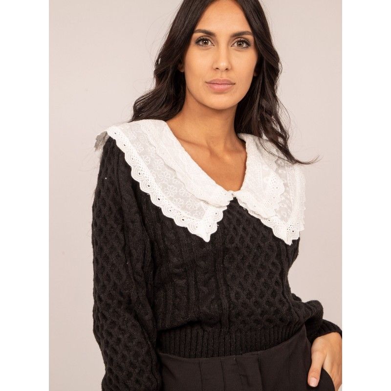 Pull noir la redoute hot sale