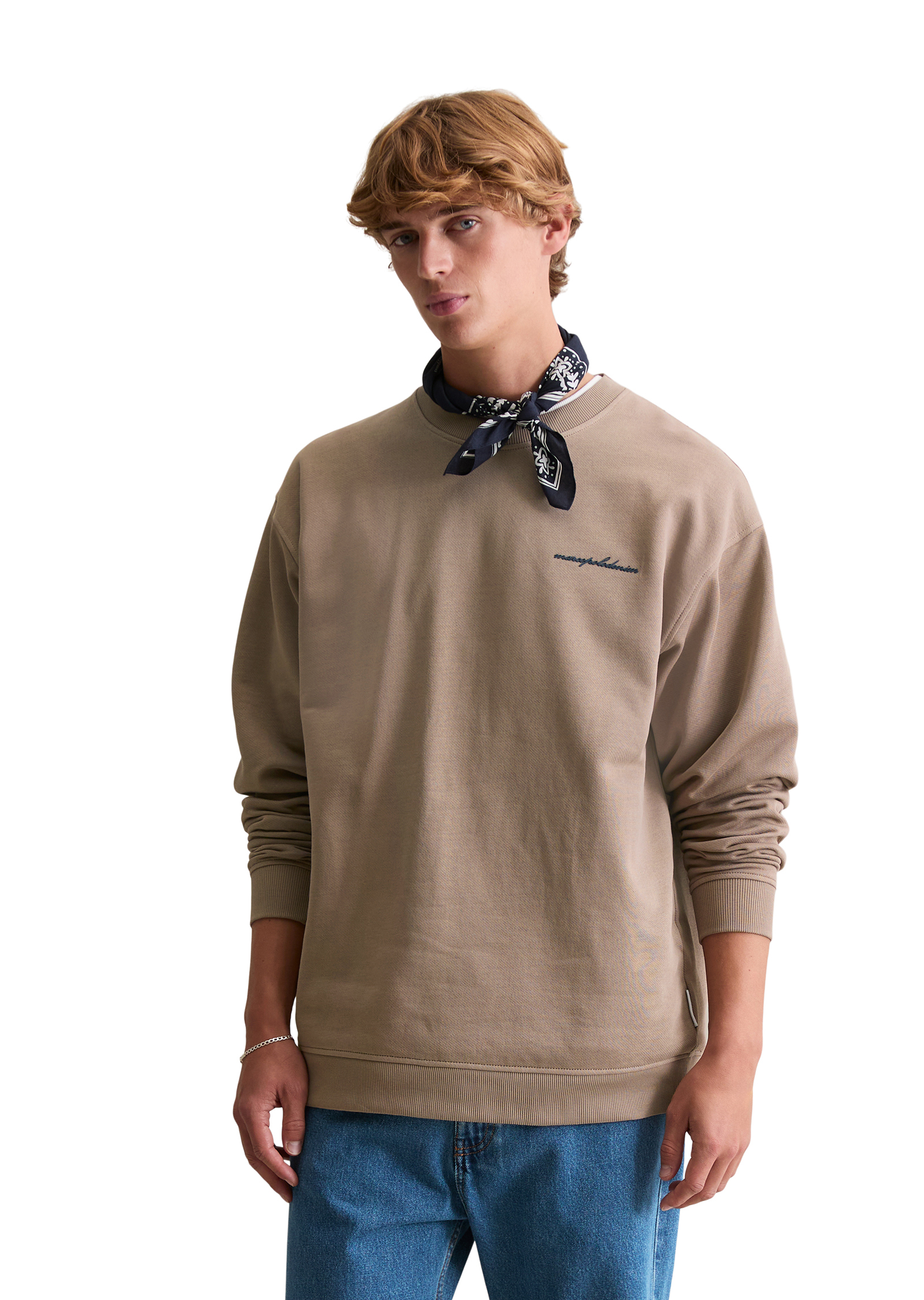 Sweat-shirt relaxed avec un grand imprimé au dos, MARC O’POLO DENIM