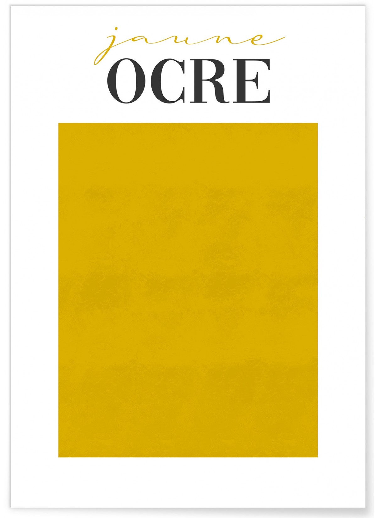 Affiche Jaune Ocre, L'AFFICHERIE