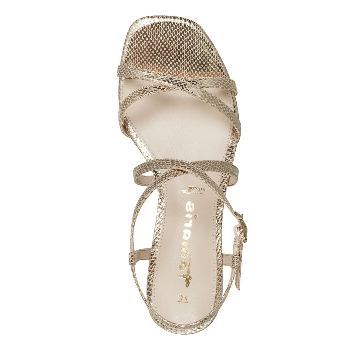Sandales talons carr s dor Tamaris La Redoute
