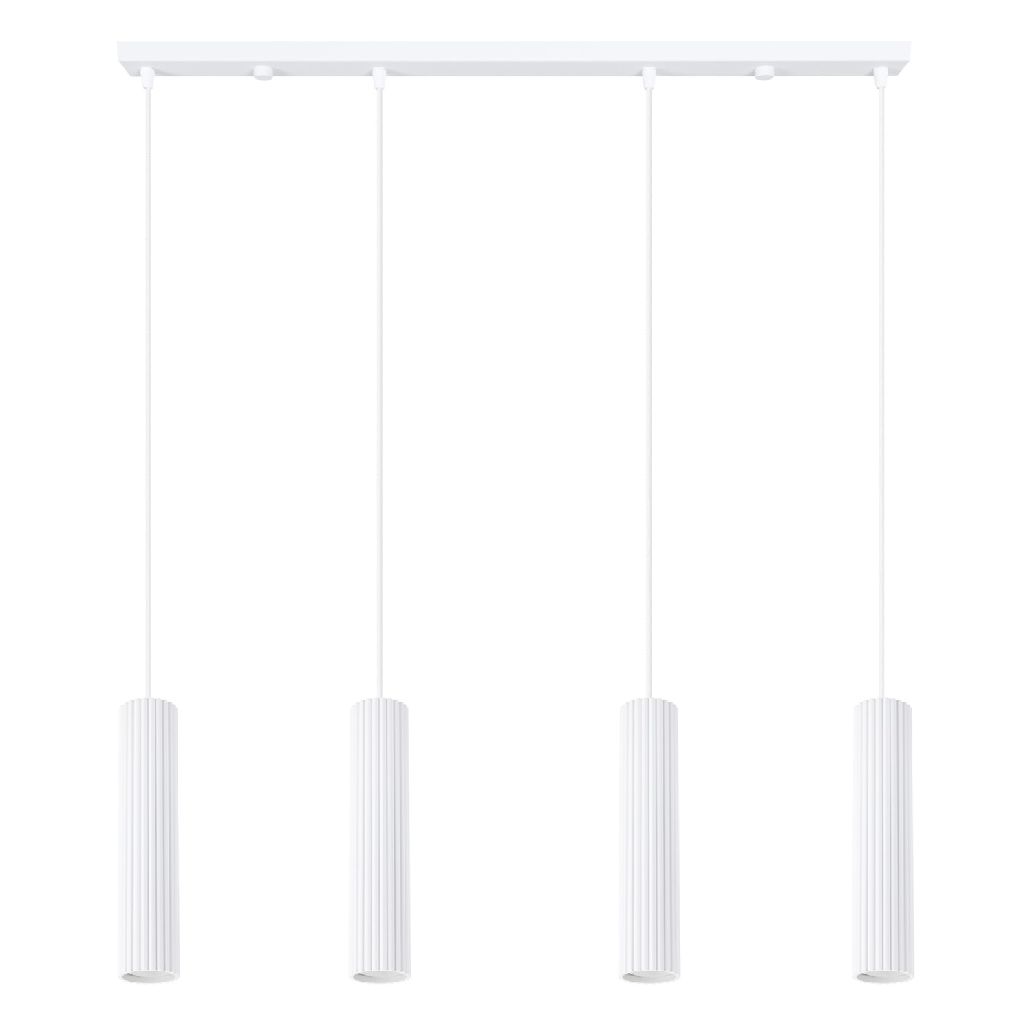 Suspension Aluminium Blanc GU10 4 Karbon, EDEN