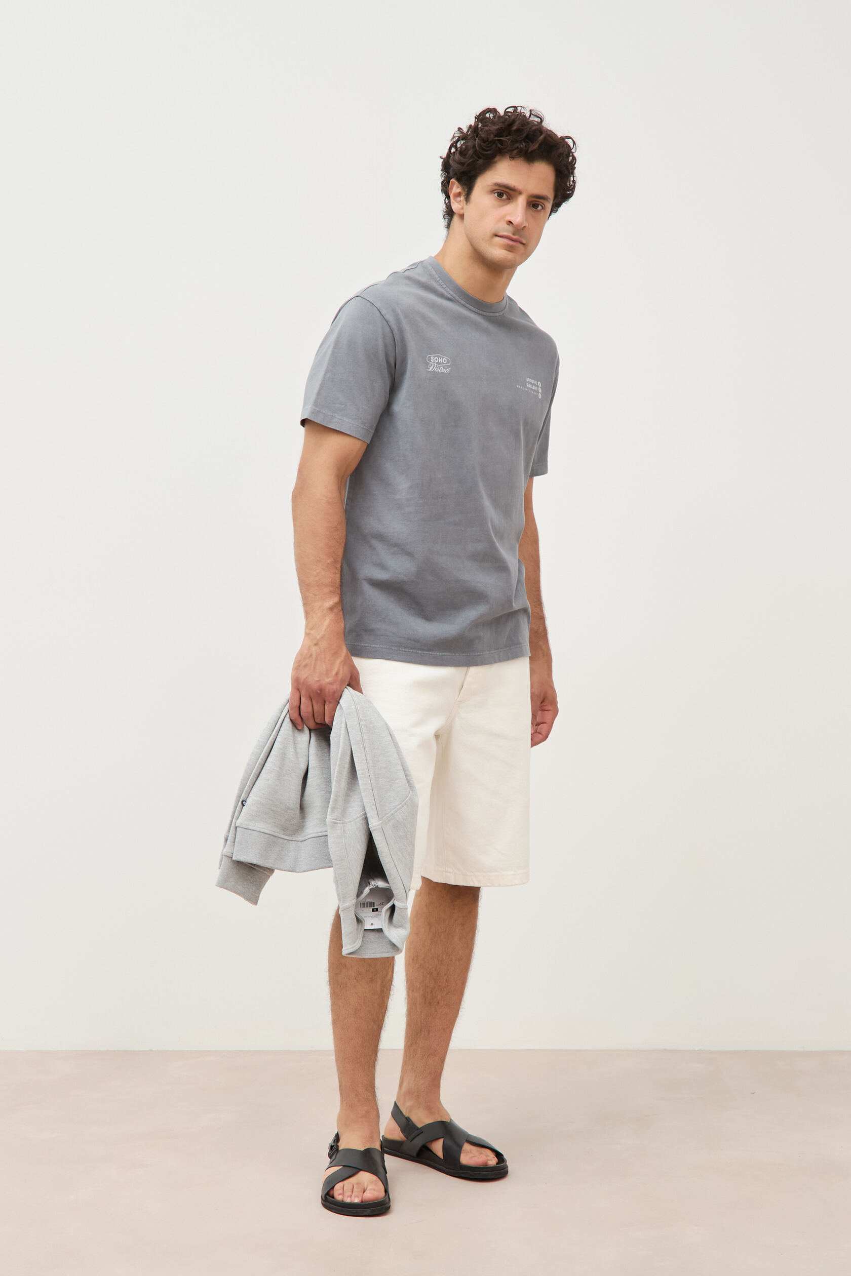 T-shirt en coton manches courtes, BONOBO