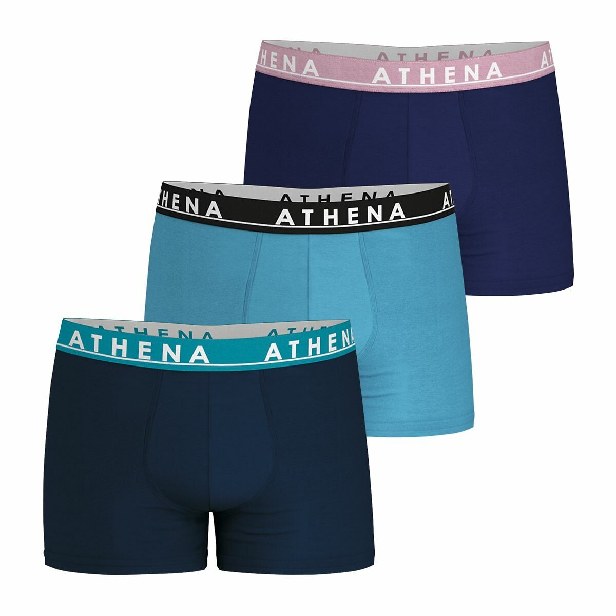 Pack of 3 Plain Easy Colour Hipsters, ATHENA