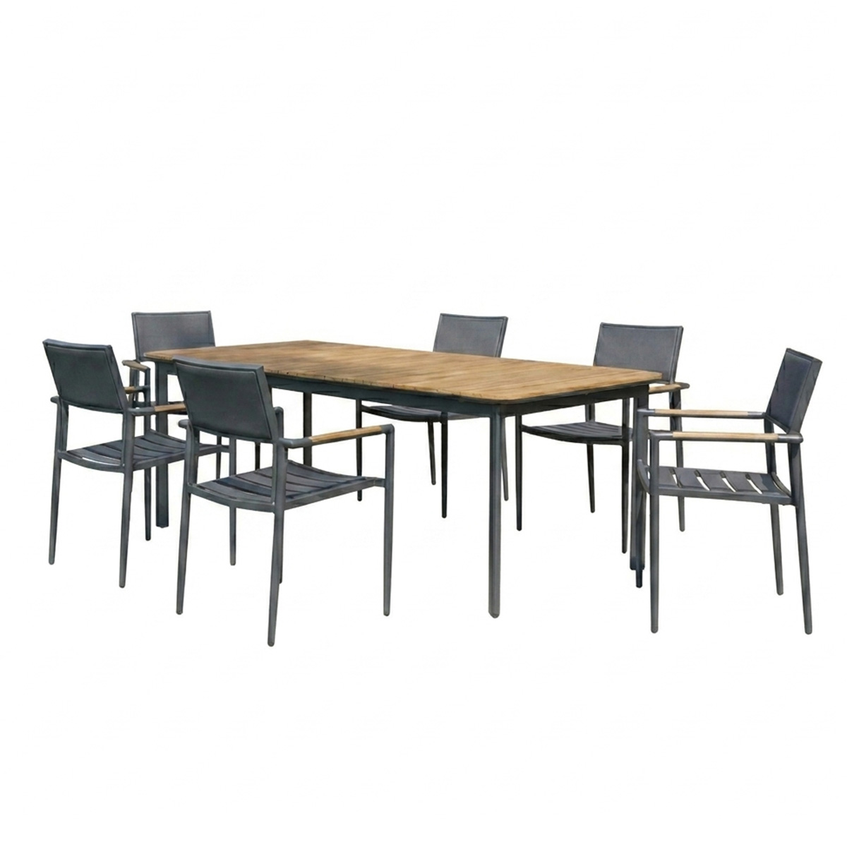 Ensemble teck massif alu PIANA, WILSA GARDEN