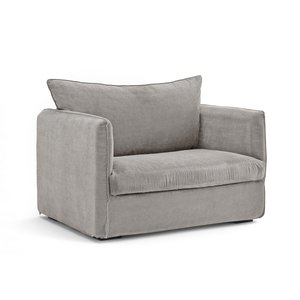 Fauteuil XL velours stonewashed, Neo Chiquito