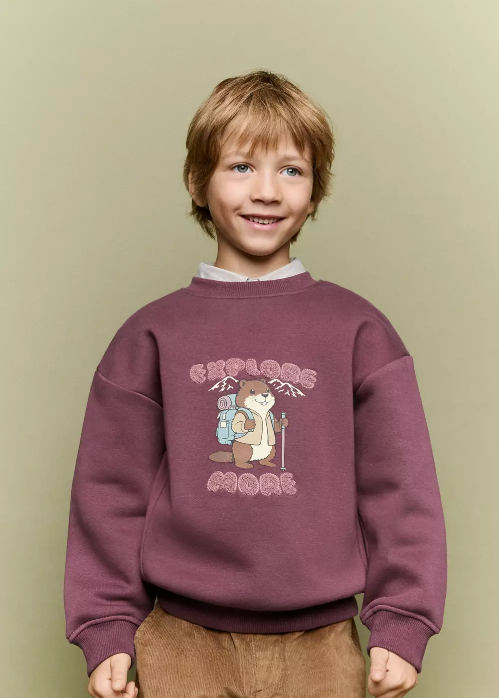 Sweat-shirt coton imprimé, MANGO BABY