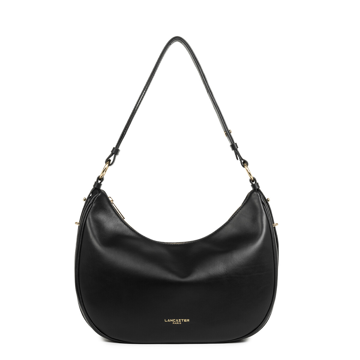 Borsa a bisaccia in pelle con zip L, DONNA ARIA, LANCASTER