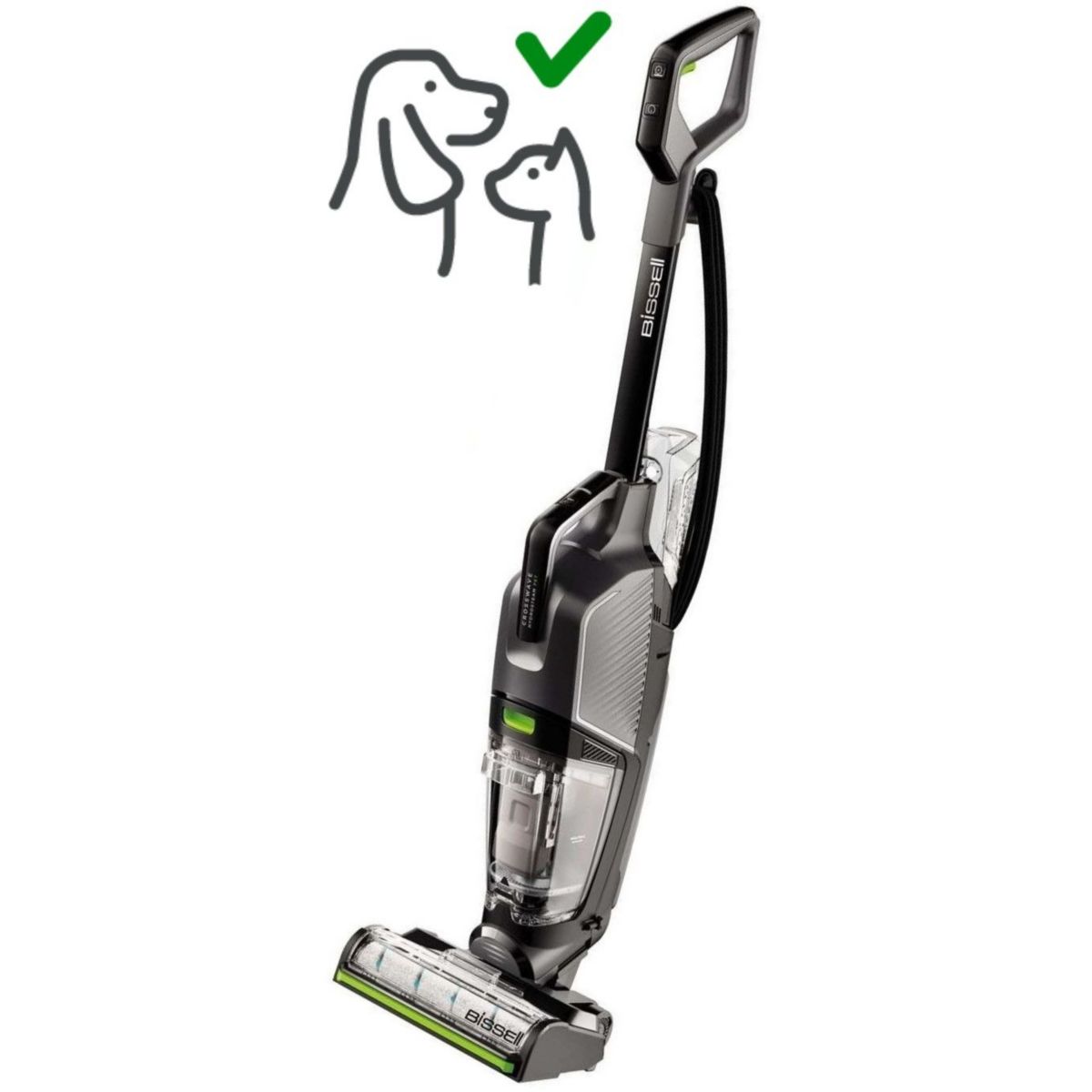 Aspirateur laveur Crosswave HydroSteam Pet Pro - Fonction vapeur, idéale taches tenaces, BISSELL