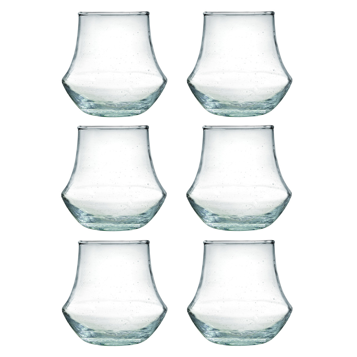 Lot de 6 verres à dégustation 28 cl recyclé soufflés bouche - NOUR, MEDARD DE NOBLAT