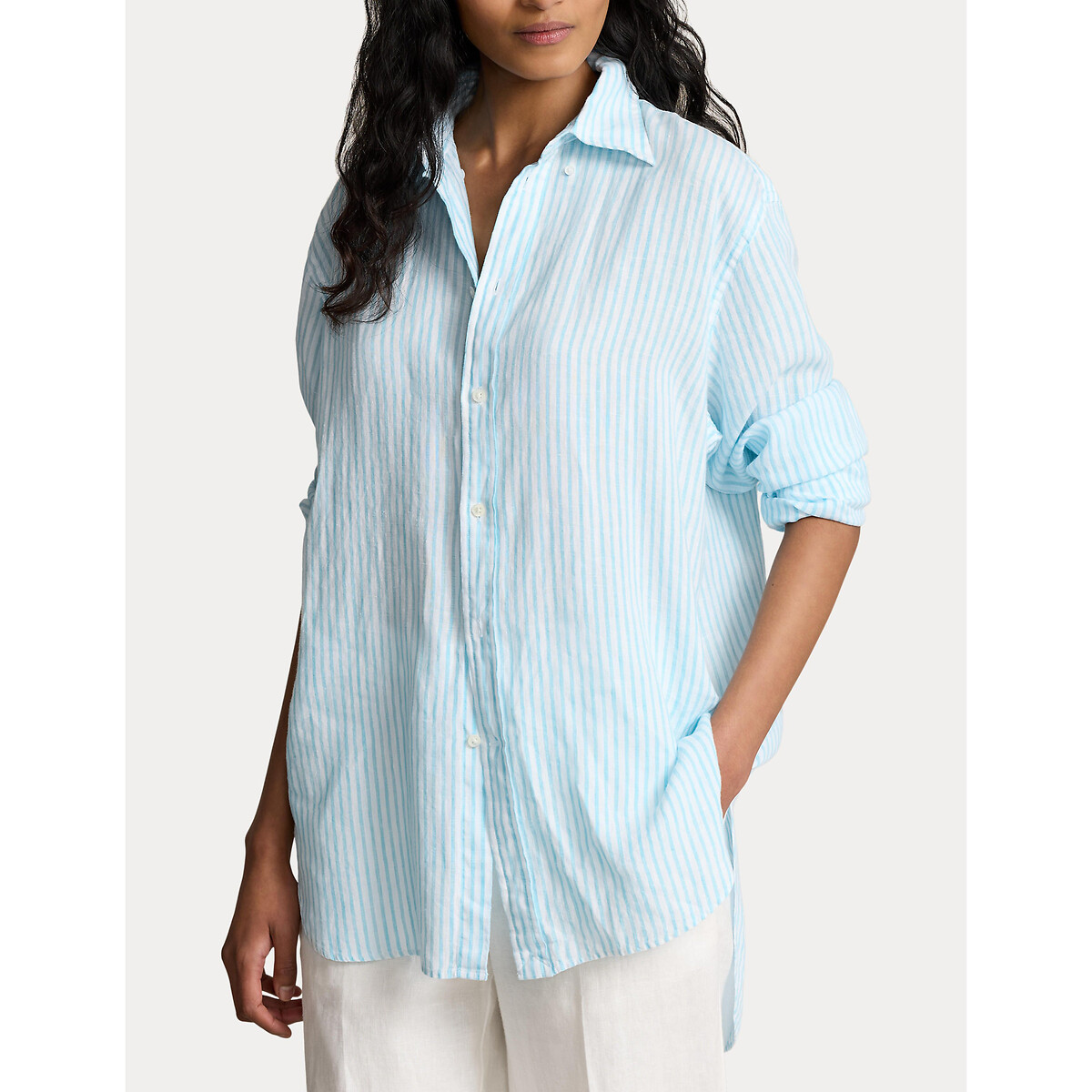 Camisa blanca polo ralph lauren sales mujer