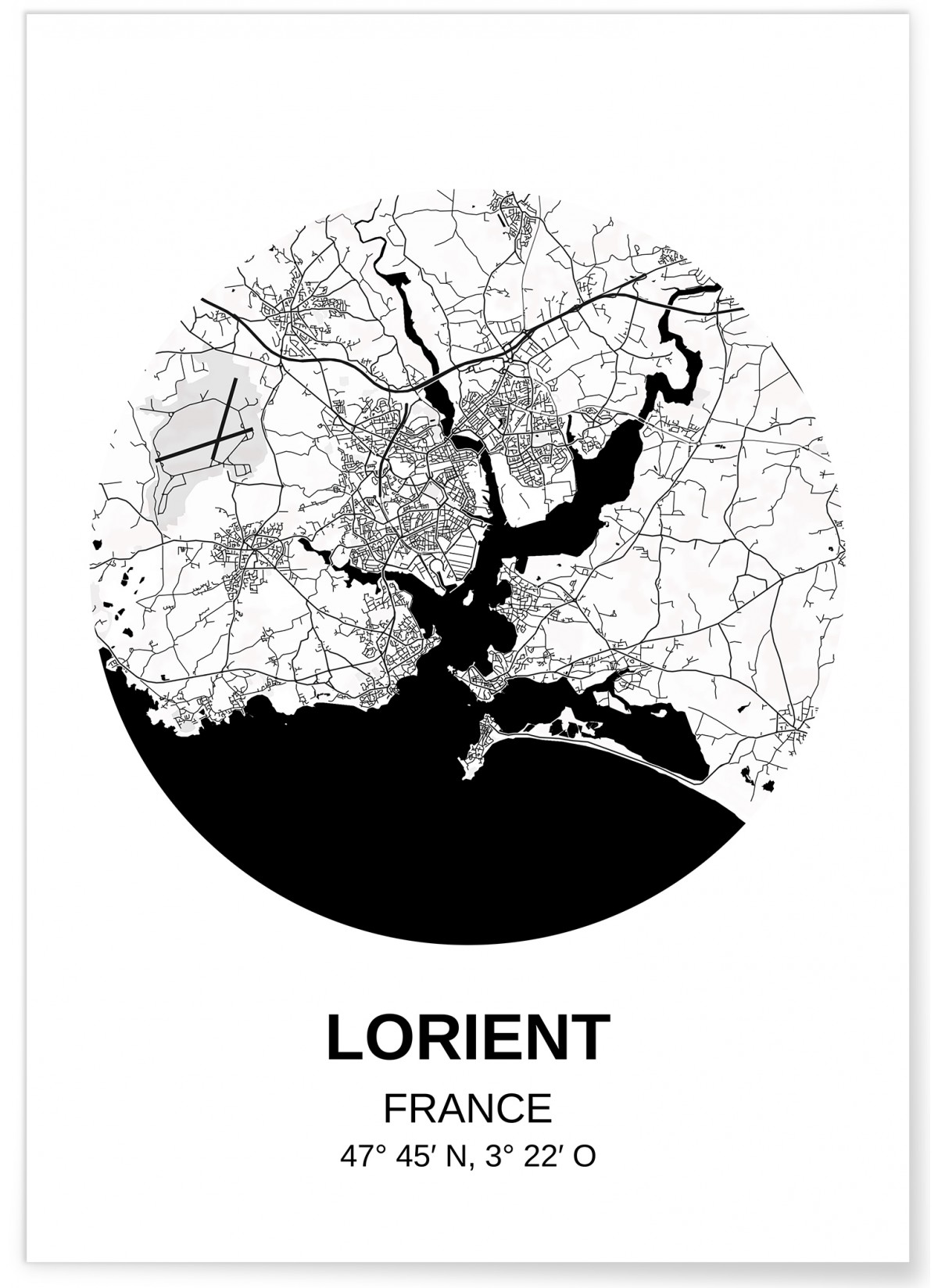 Affiche Carte Lorient, L'AFFICHERIE
