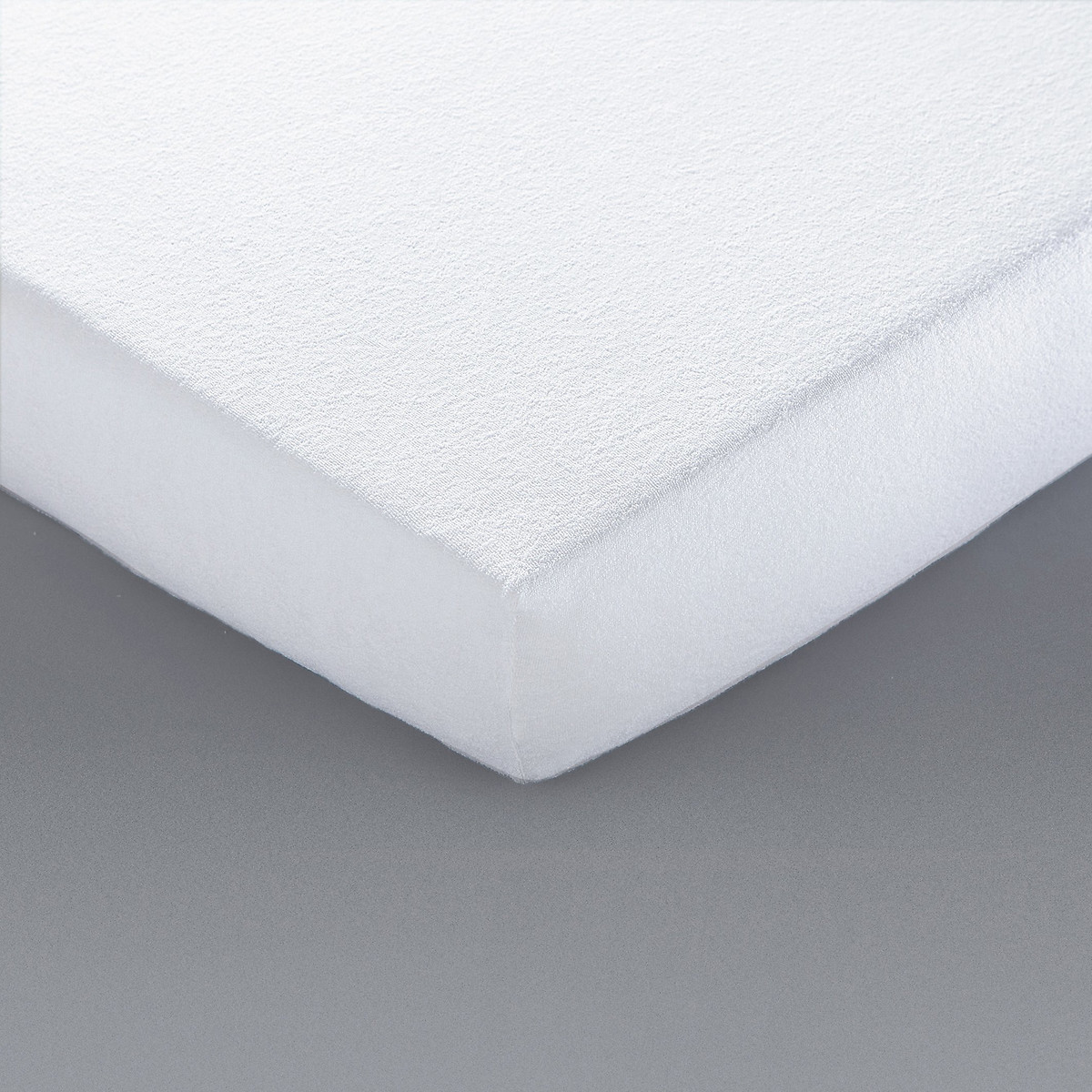 Coprimaterasso con angoli in tessuto felpato trattato teflon anti-macchia  bianco La Redoute Interieurs